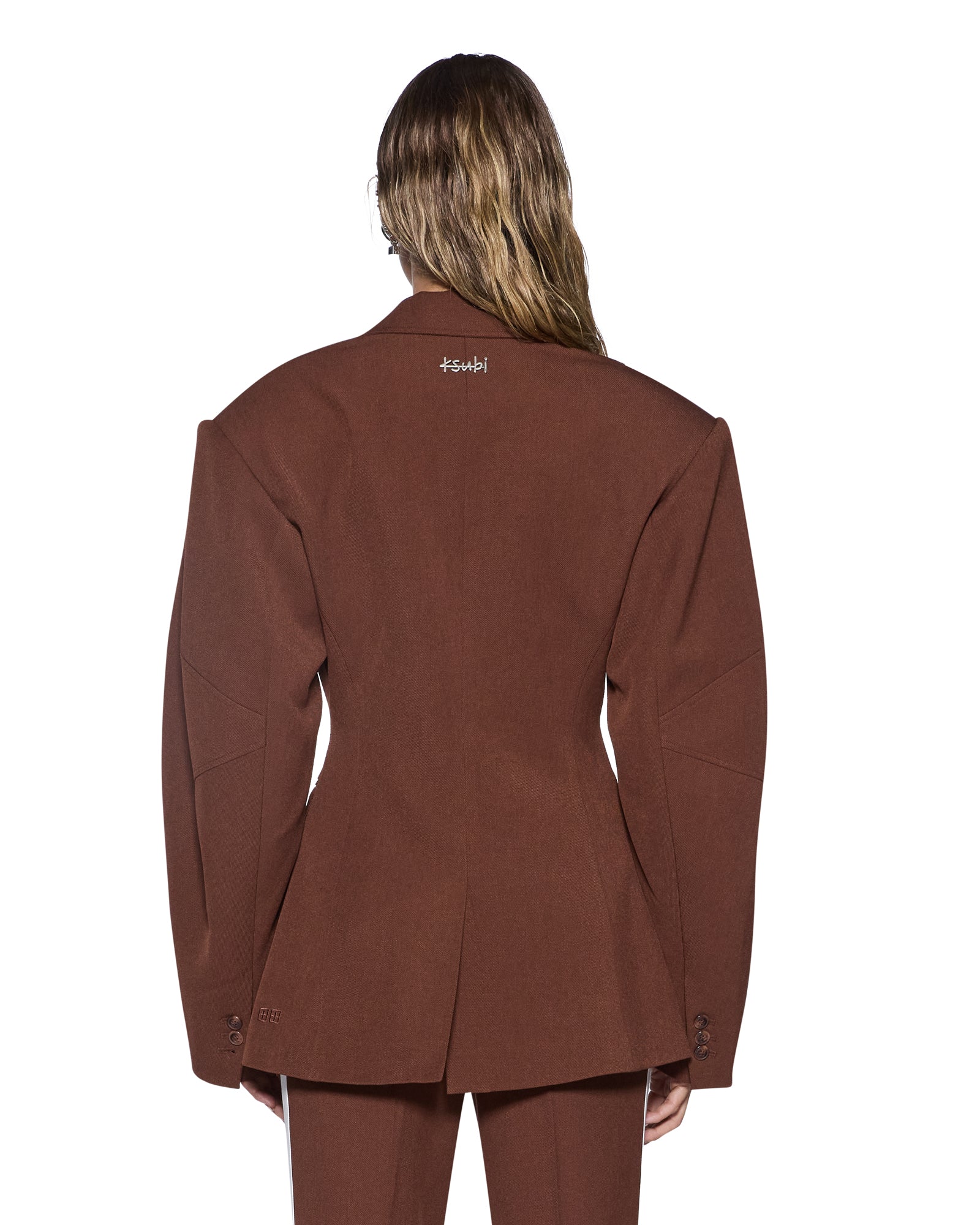 Dare Cinched Blazer - Chocolate
