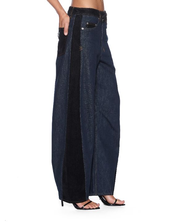 Barrel Jean Vixed Spliced - Black