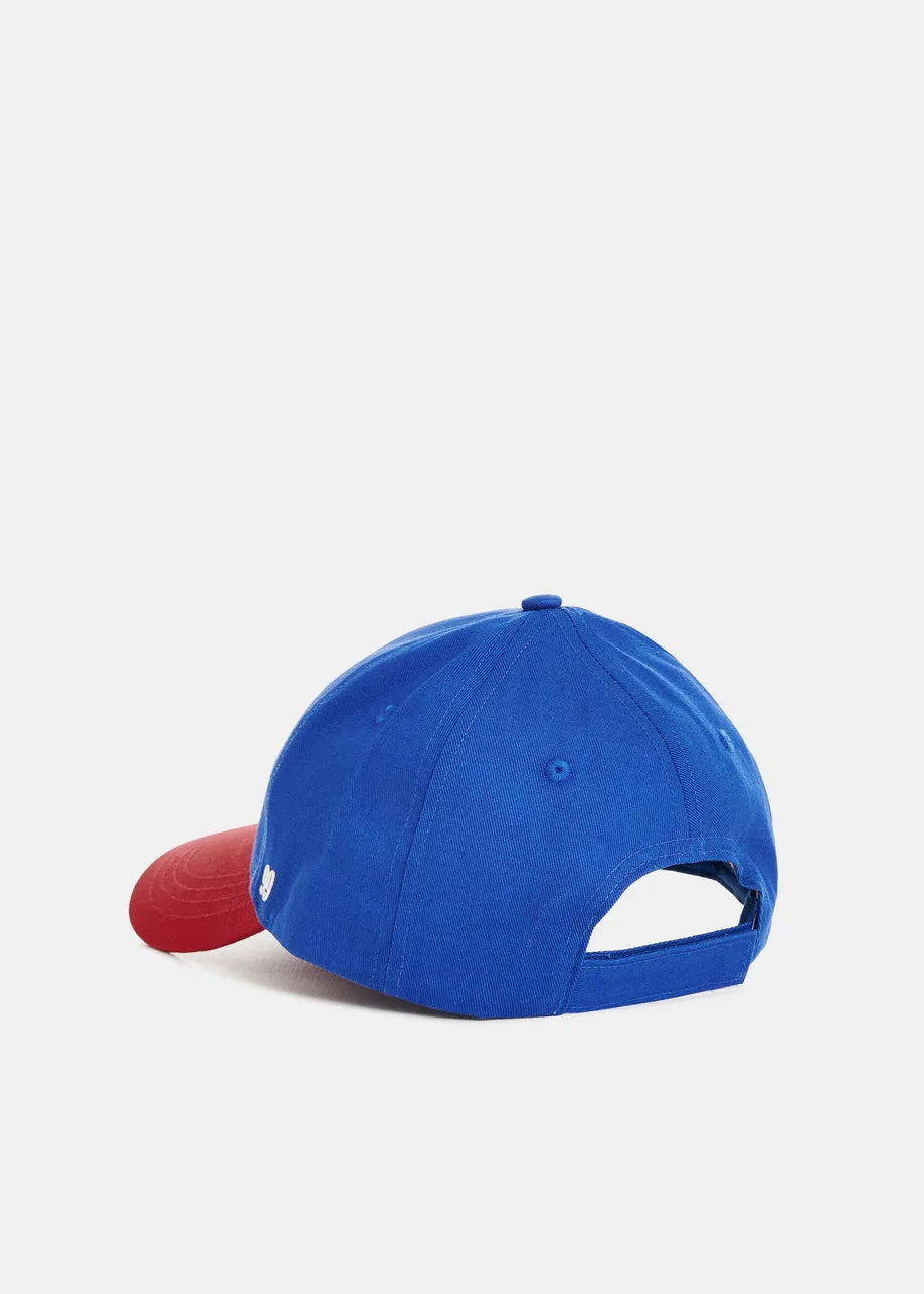 Blue/Red Embroidered Cap