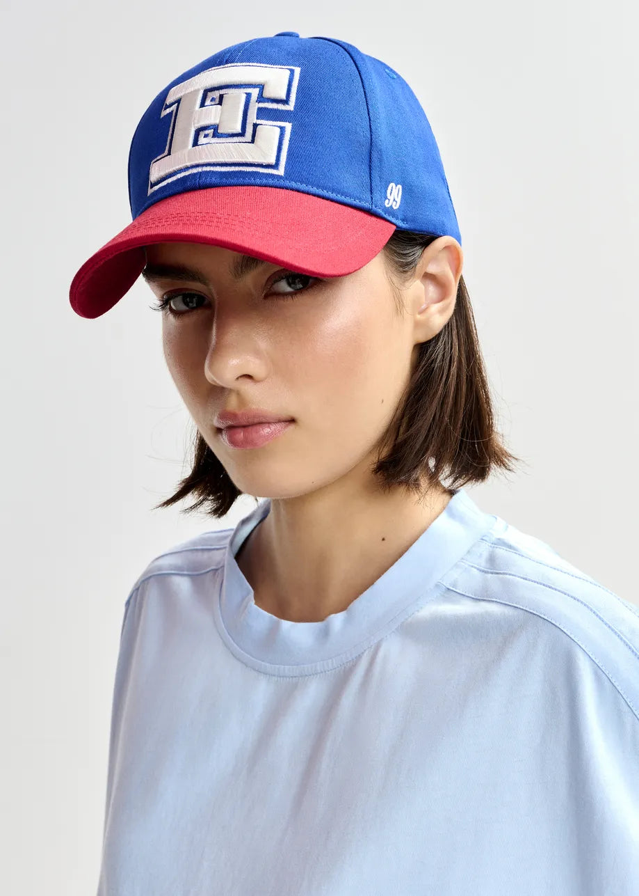 Blue/Red Embroidered Cap