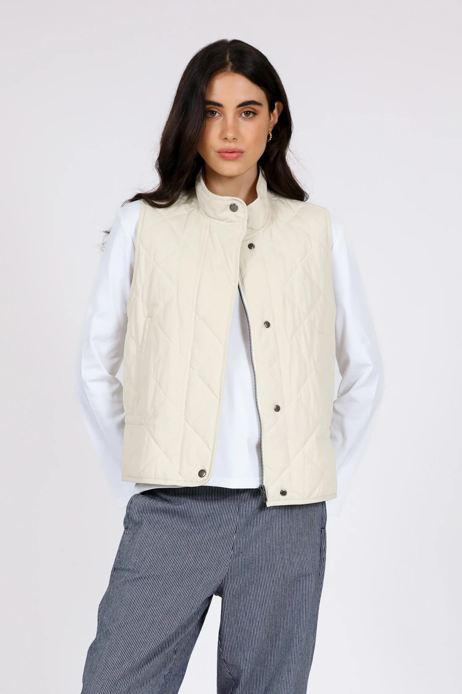 Kyoto Quilted Vest – Oat