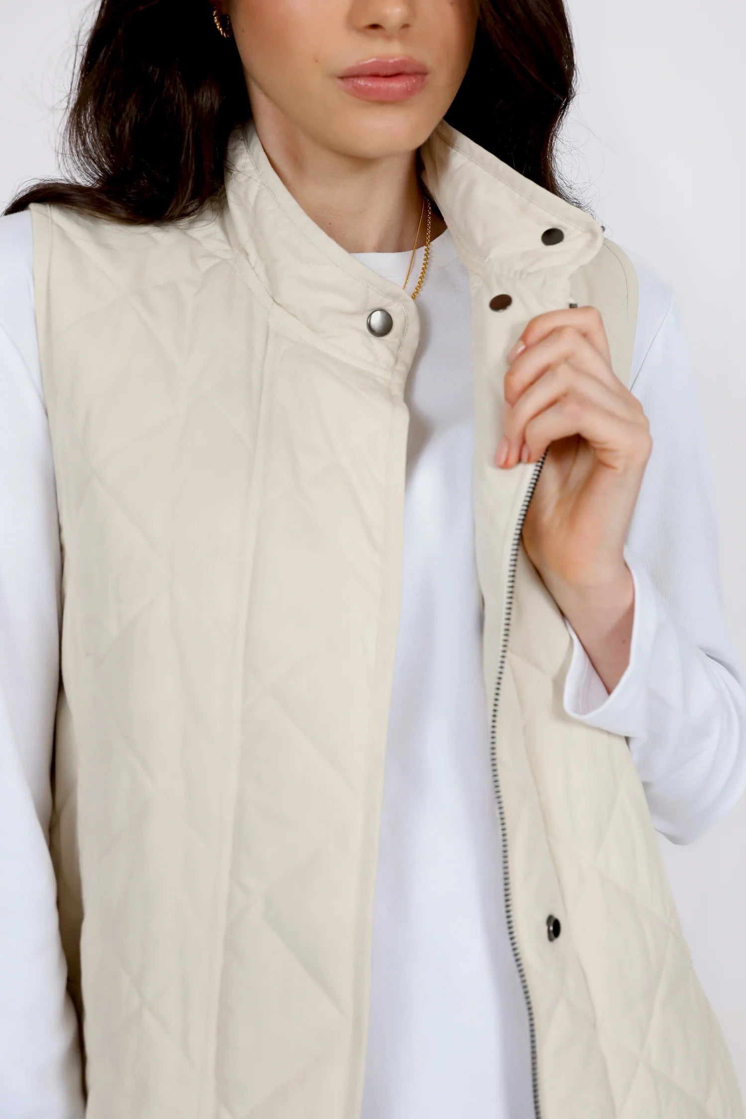 Kyoto Quilted Vest – Oat