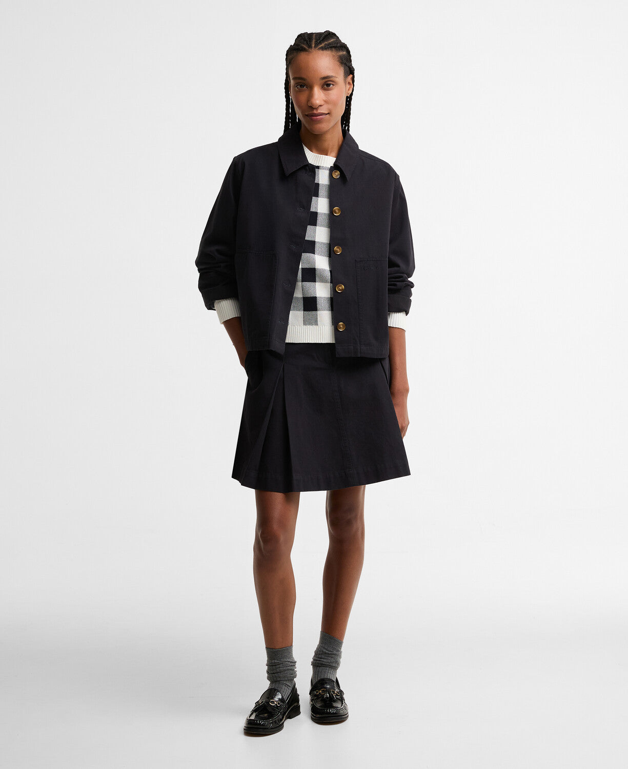 Barbour Avebury Gingham Crew Neck Jumper
