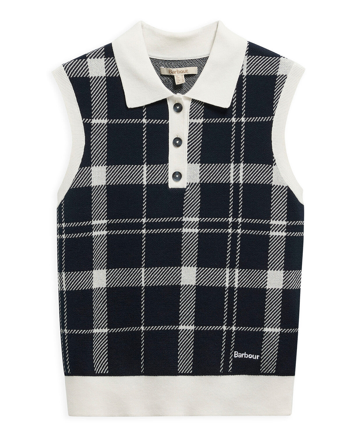 Barbour Allerdale Knitted Vest – Monochrome Tartan