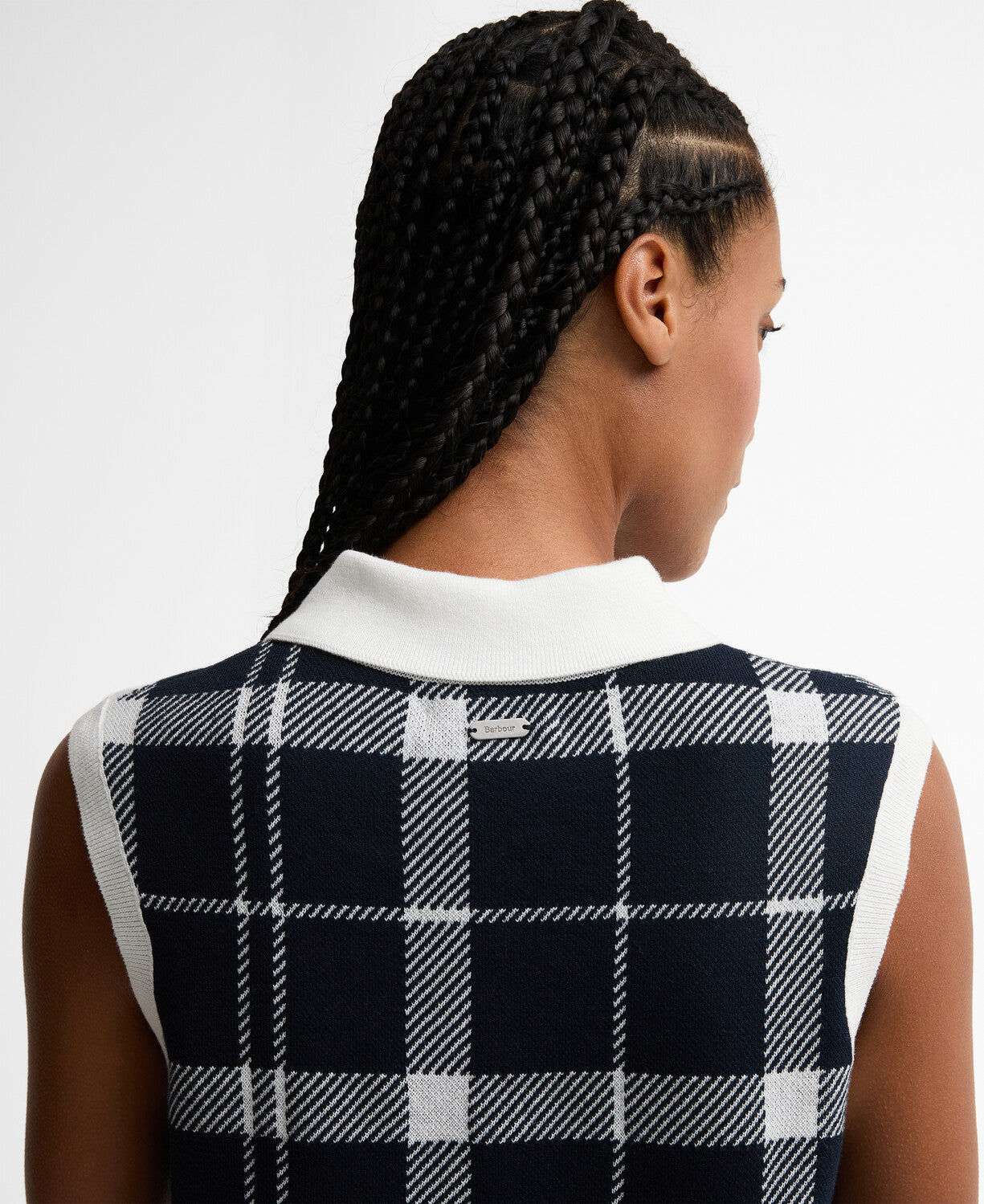 Barbour Allerdale Knitted Vest – Monochrome Tartan