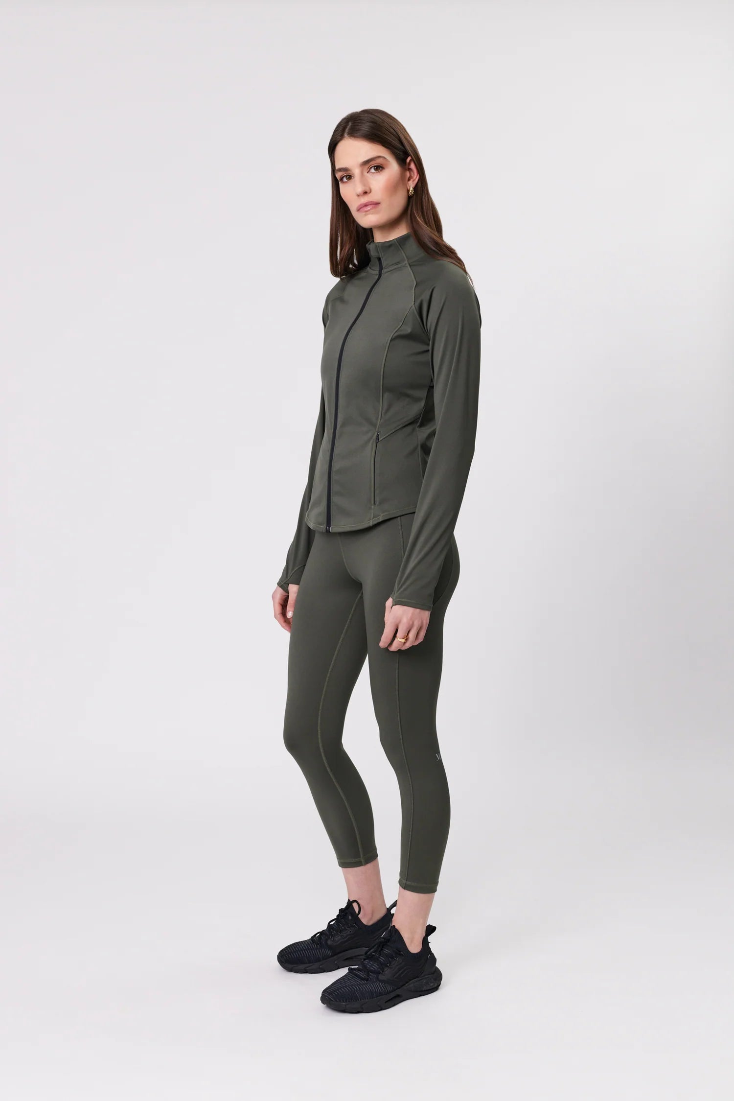 Marlow Line Up L/S Zip Through - Kelp