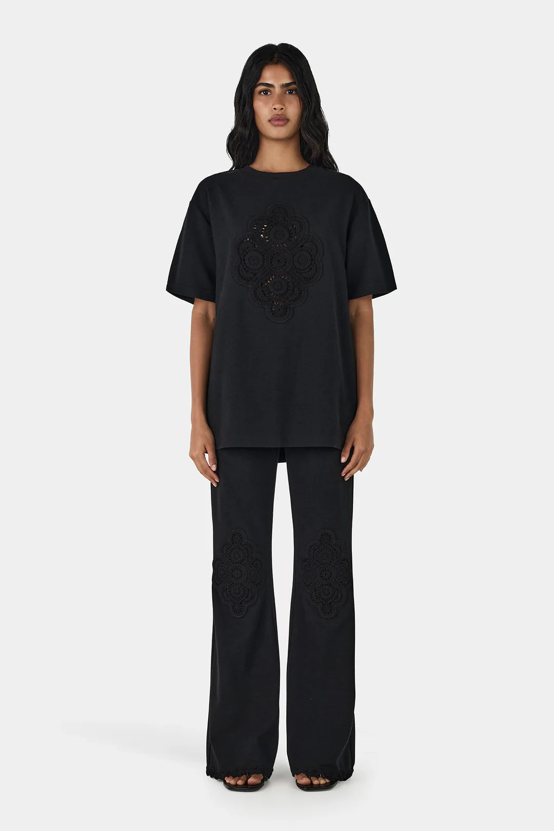 Marley Crochet Shirt - Black