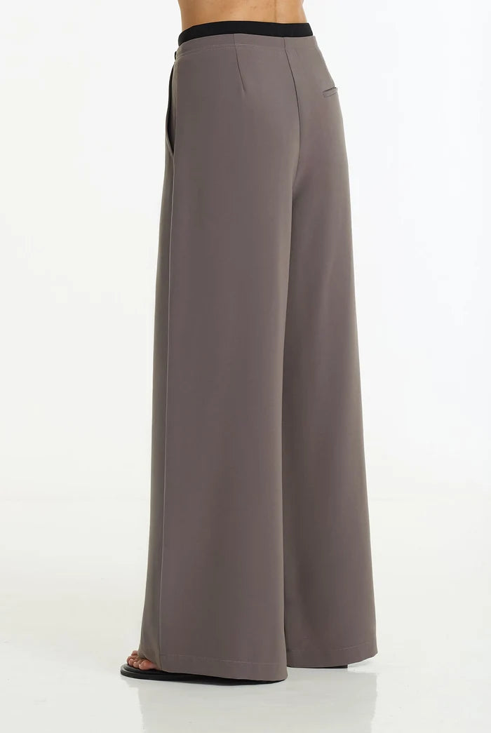 BLAK Marco Wide Leg Pant - Charcoal/Black