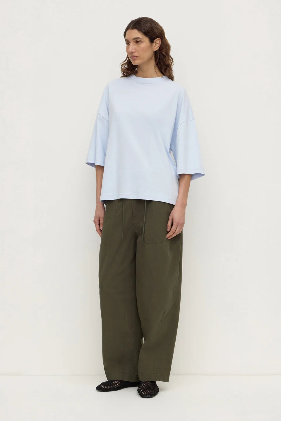 Assembly Label Max Cotton Oversized Tee - Powder Blue