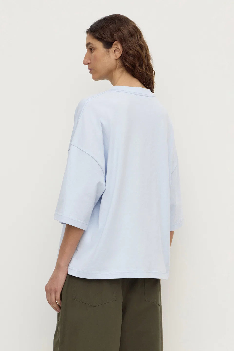 Assembly Label Max Cotton Oversized Tee - Powder Blue