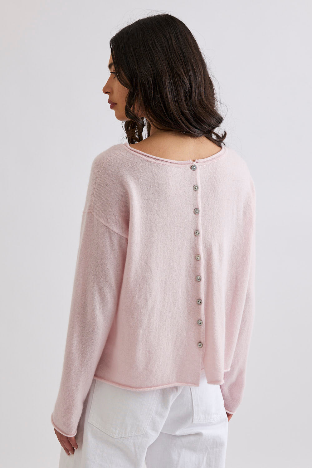 Mia Fratino Reversible Button Cardi - Marshmallow