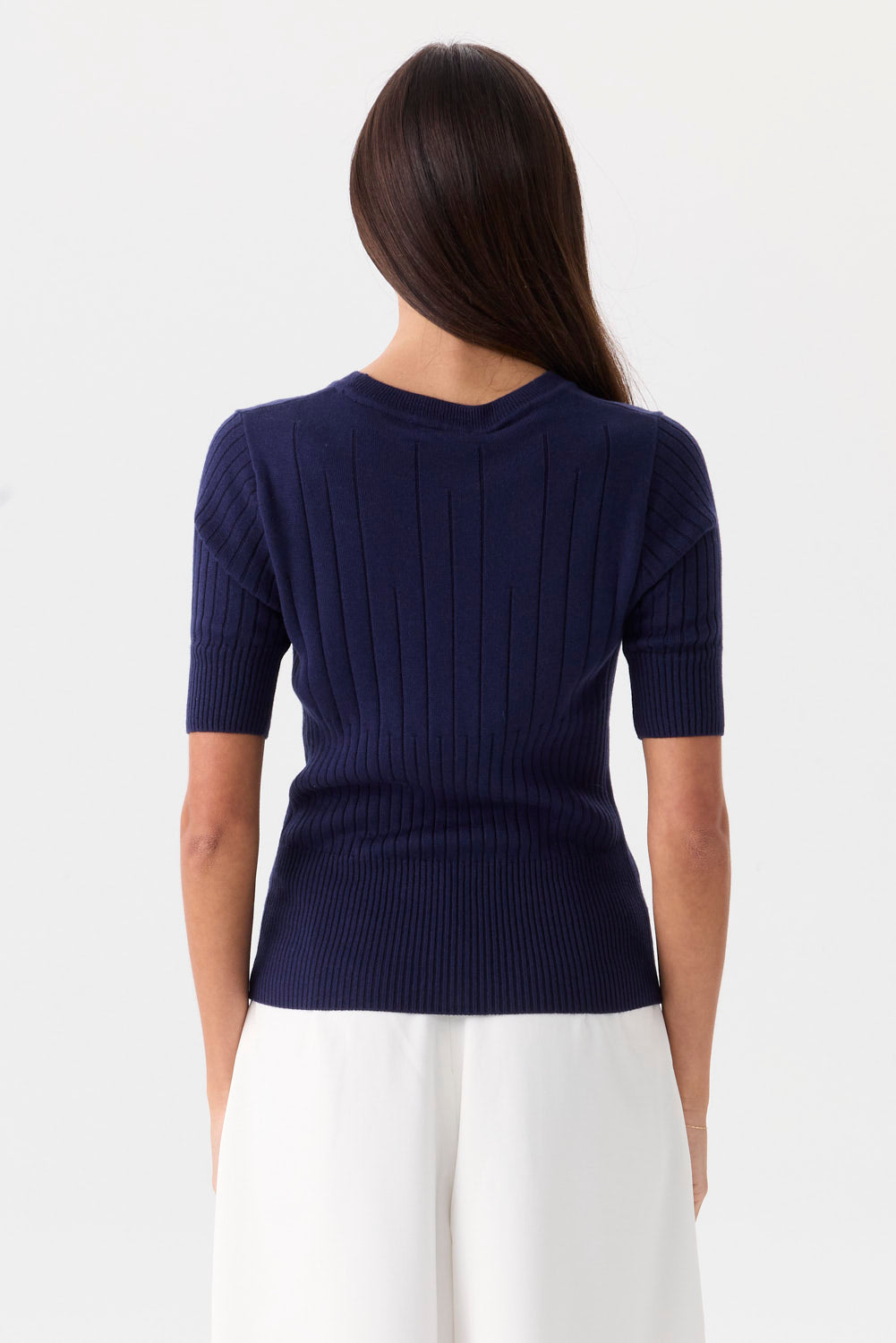 Mia Fratino Jessie Rib Tee - Navy