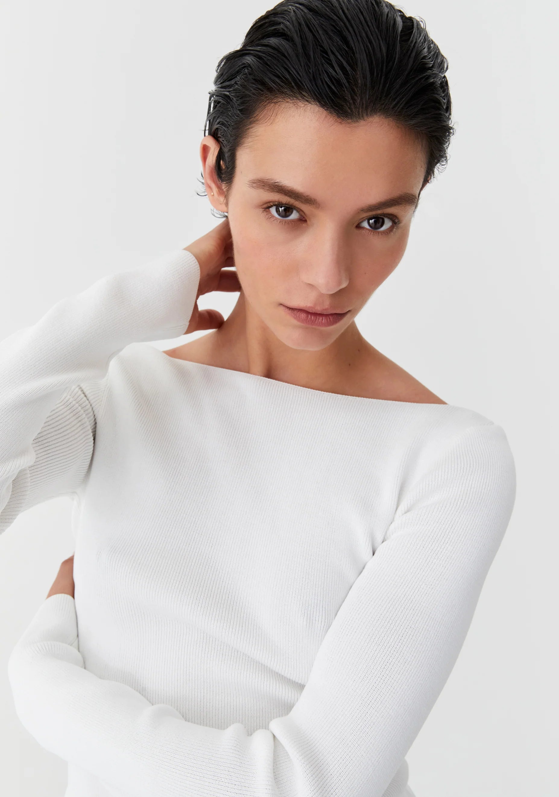 Morrison Cate Knit Top - White