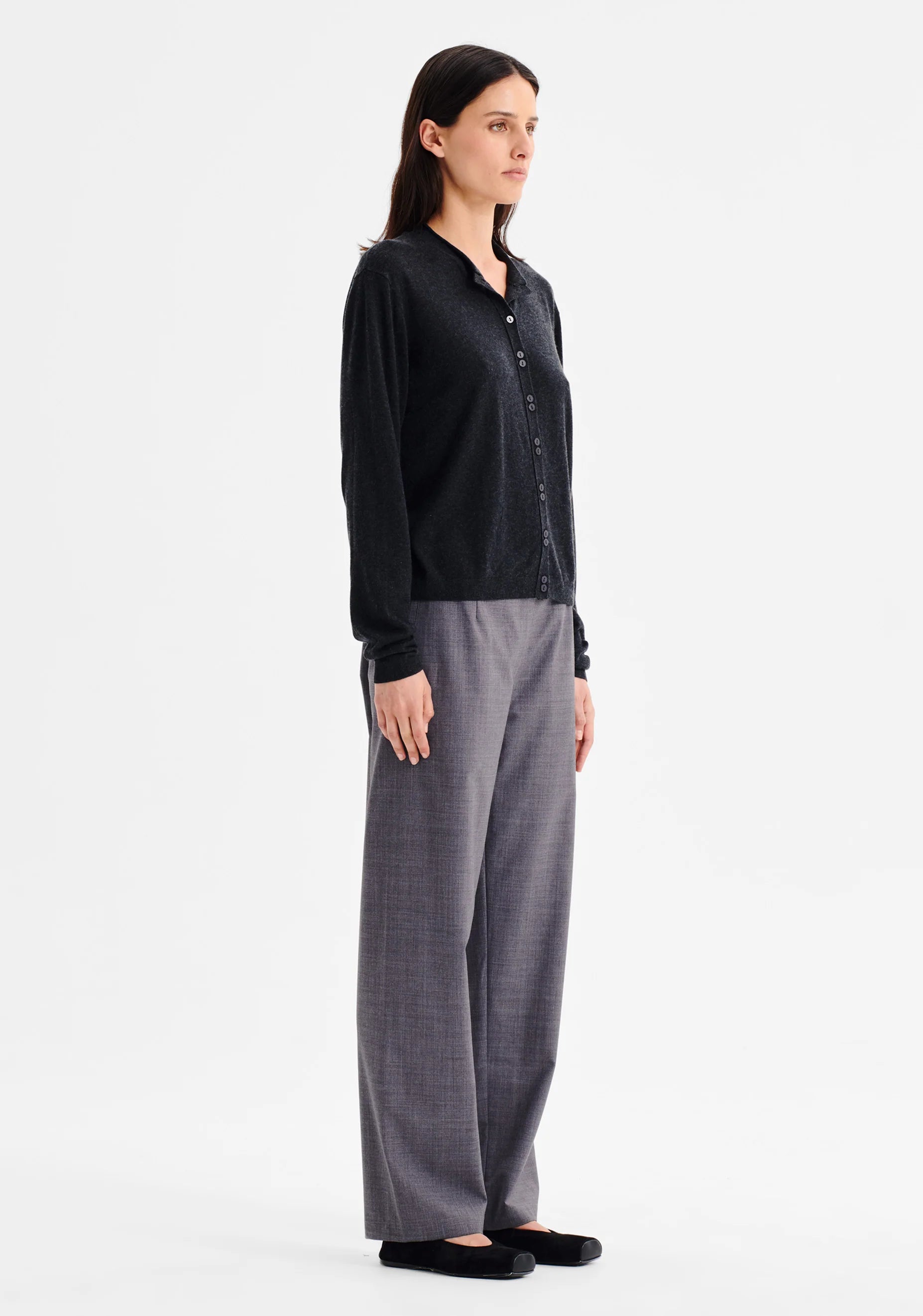 Margo Knit Cardigan - Charcoal