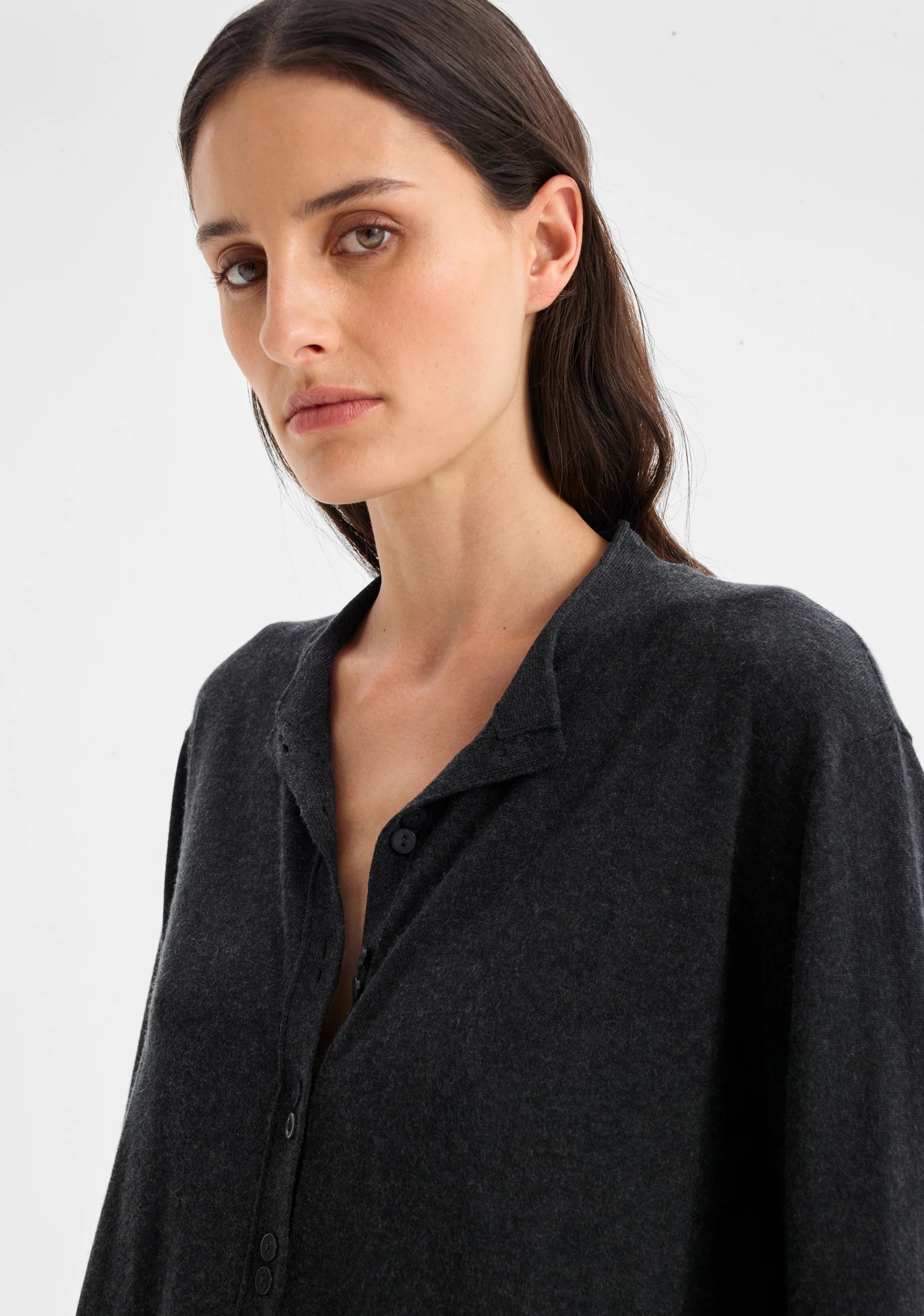 Margo Knit Cardigan - Charcoal