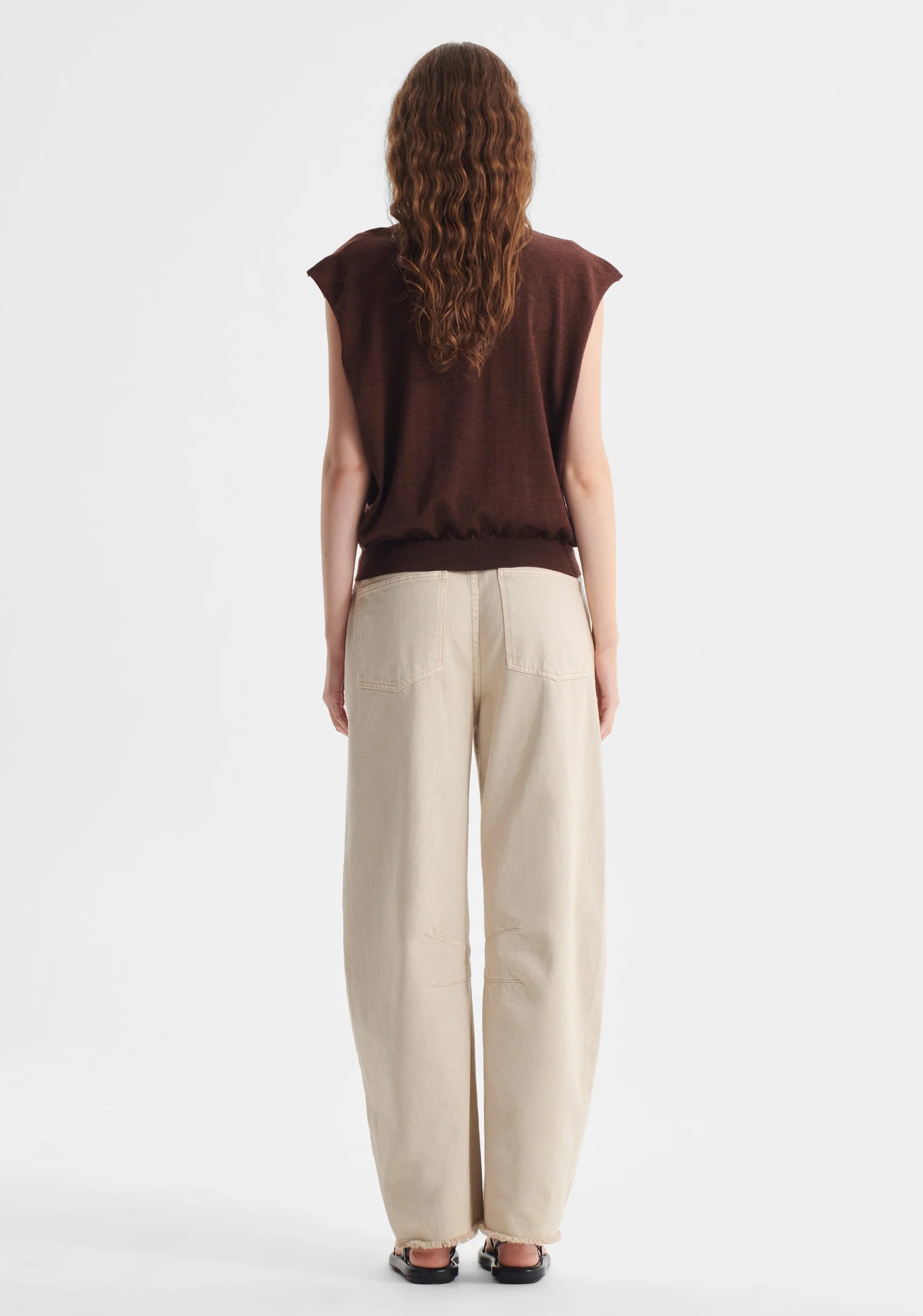 River Knit Button Vest - Toffee