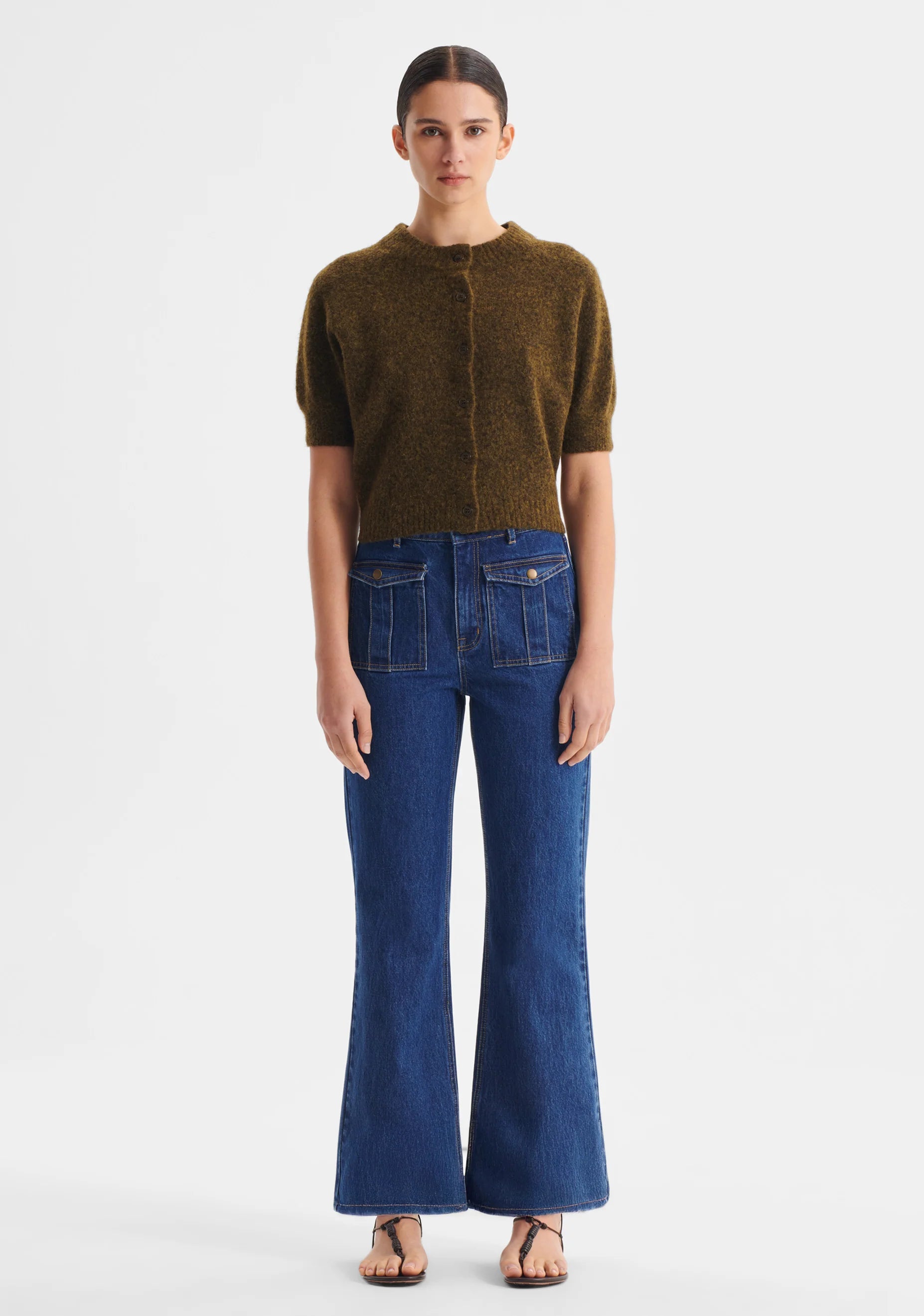 Morrison Solenne Knit Cardigan - Khaki