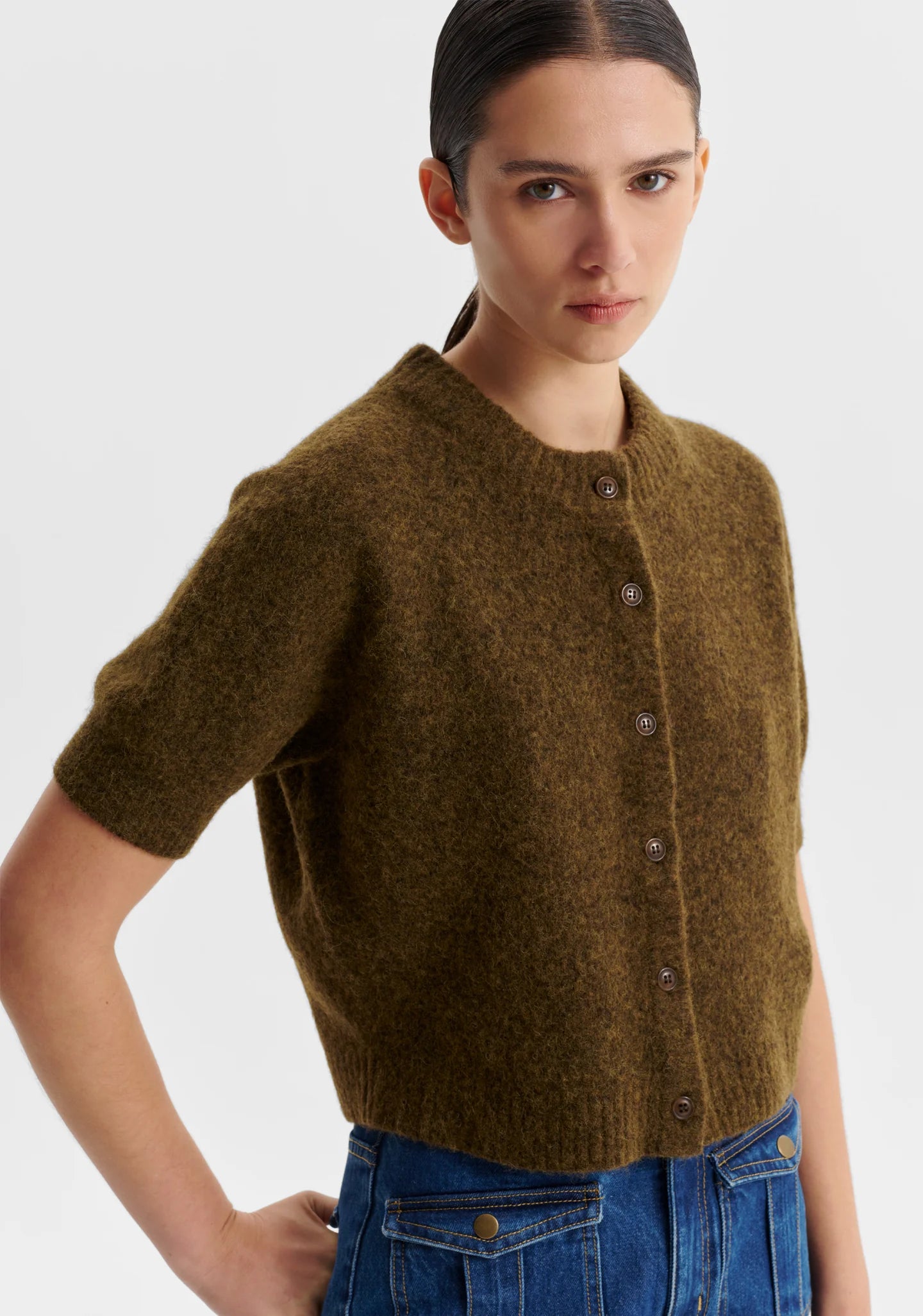 Morrison Solenne Knit Cardigan - Khaki
