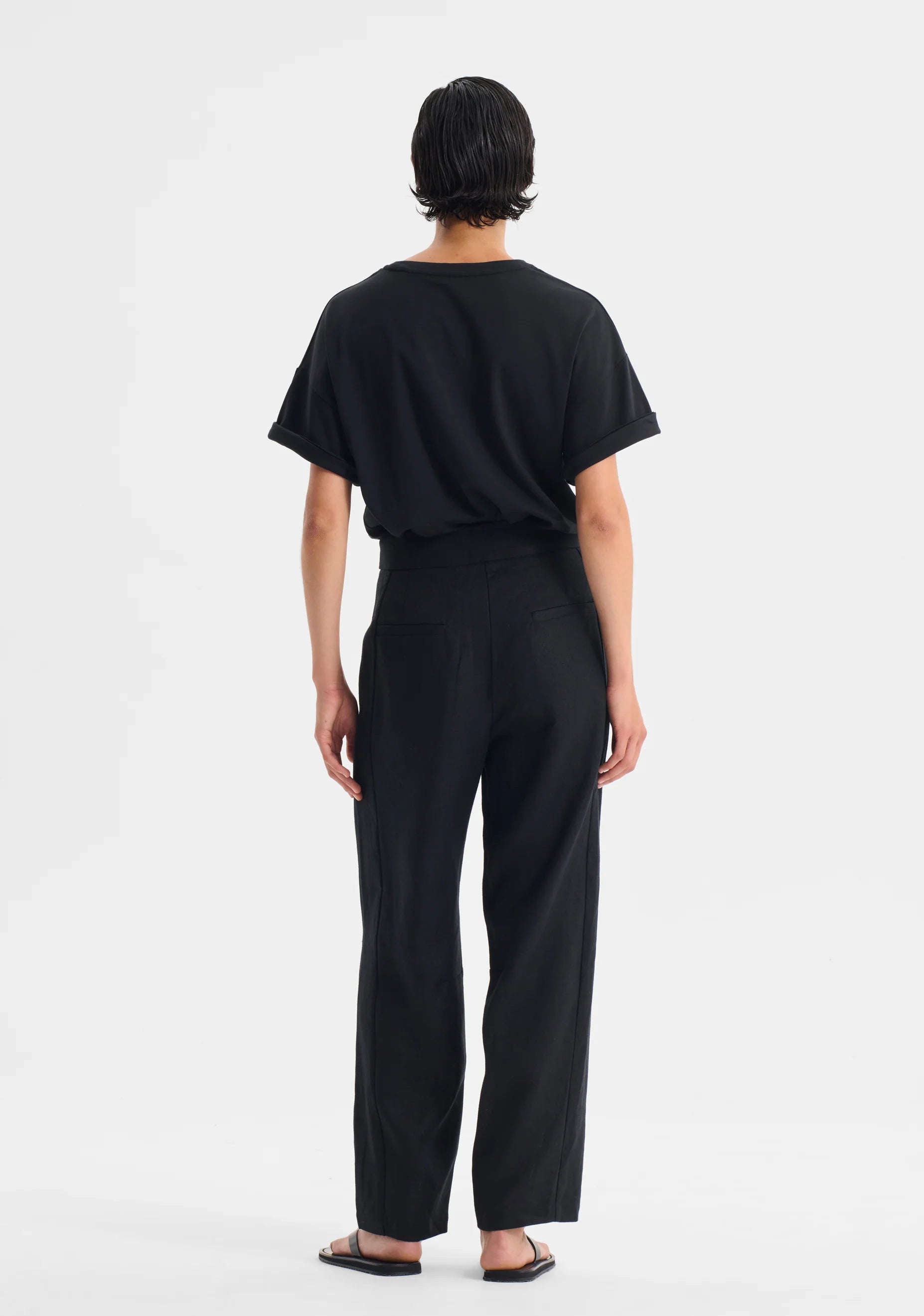 Morrison Jackson Linen Pant - Black