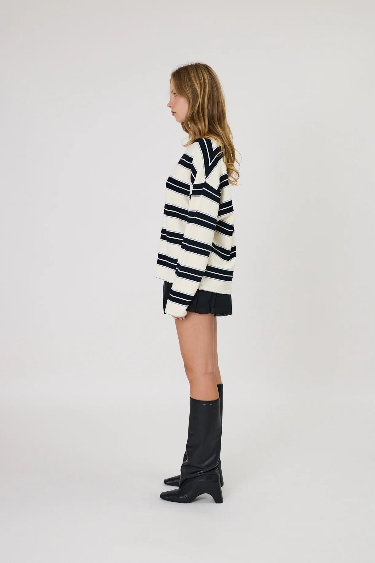 Remain Miller Long Sleeve - Ivory/Black Stripe