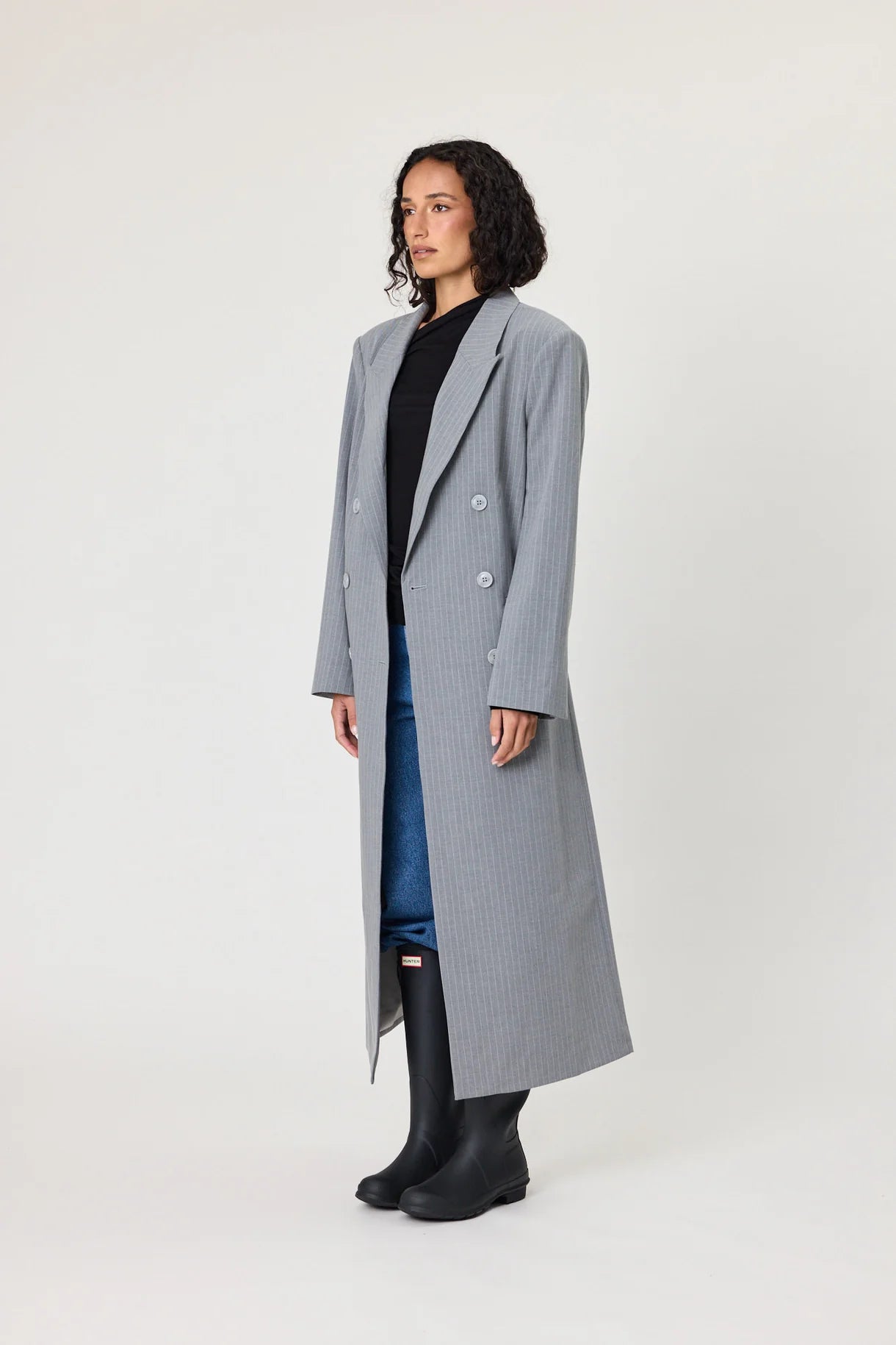 Porter Coat - Grey Stripe