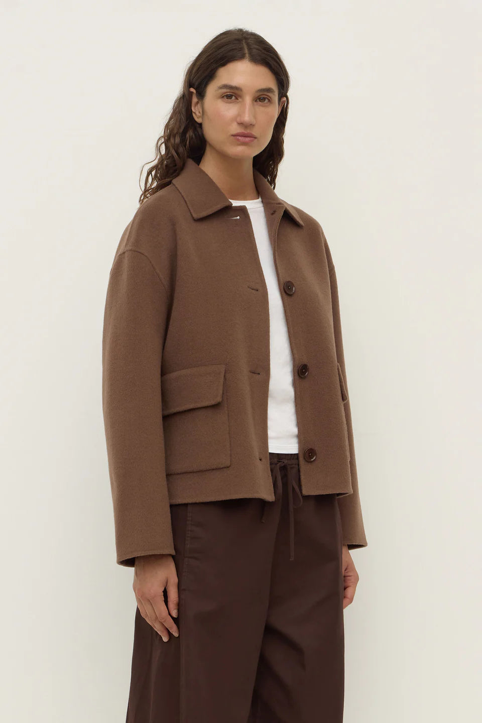 Mya Wool Jacket – Chocolate