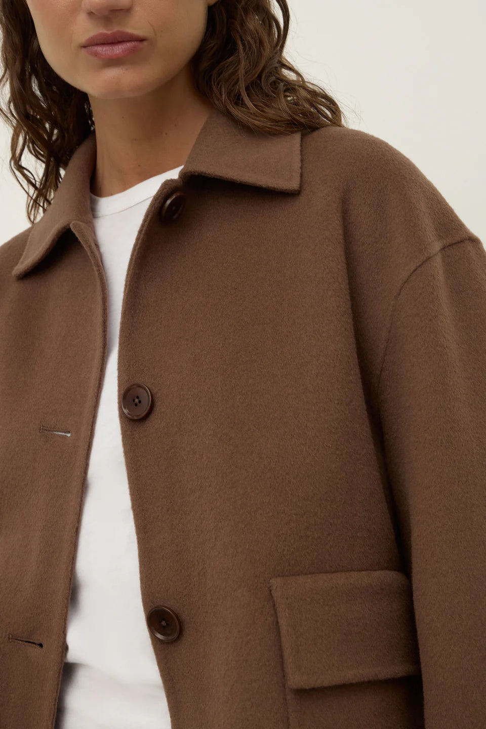 Mya Wool Jacket – Chocolate