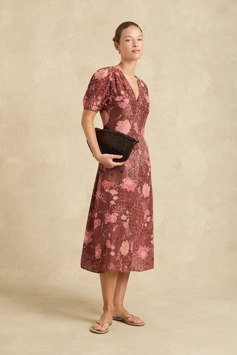 Olivia Dress - Bloom Burgundy