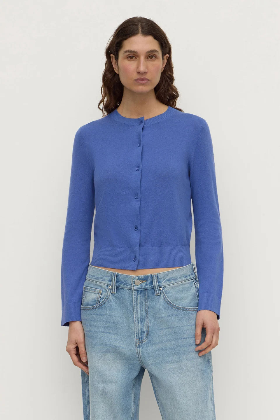 Assembly Label Orina Cotton Cashmere Cardigan – New Blue