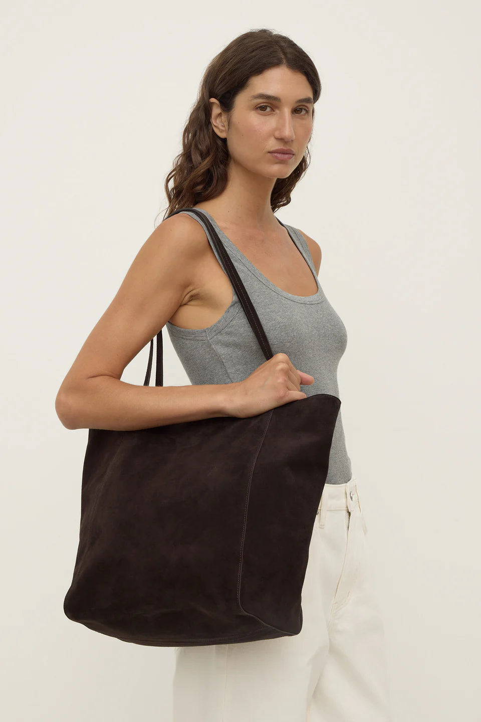 Assembly Label Paige Suede Bag - Ganache