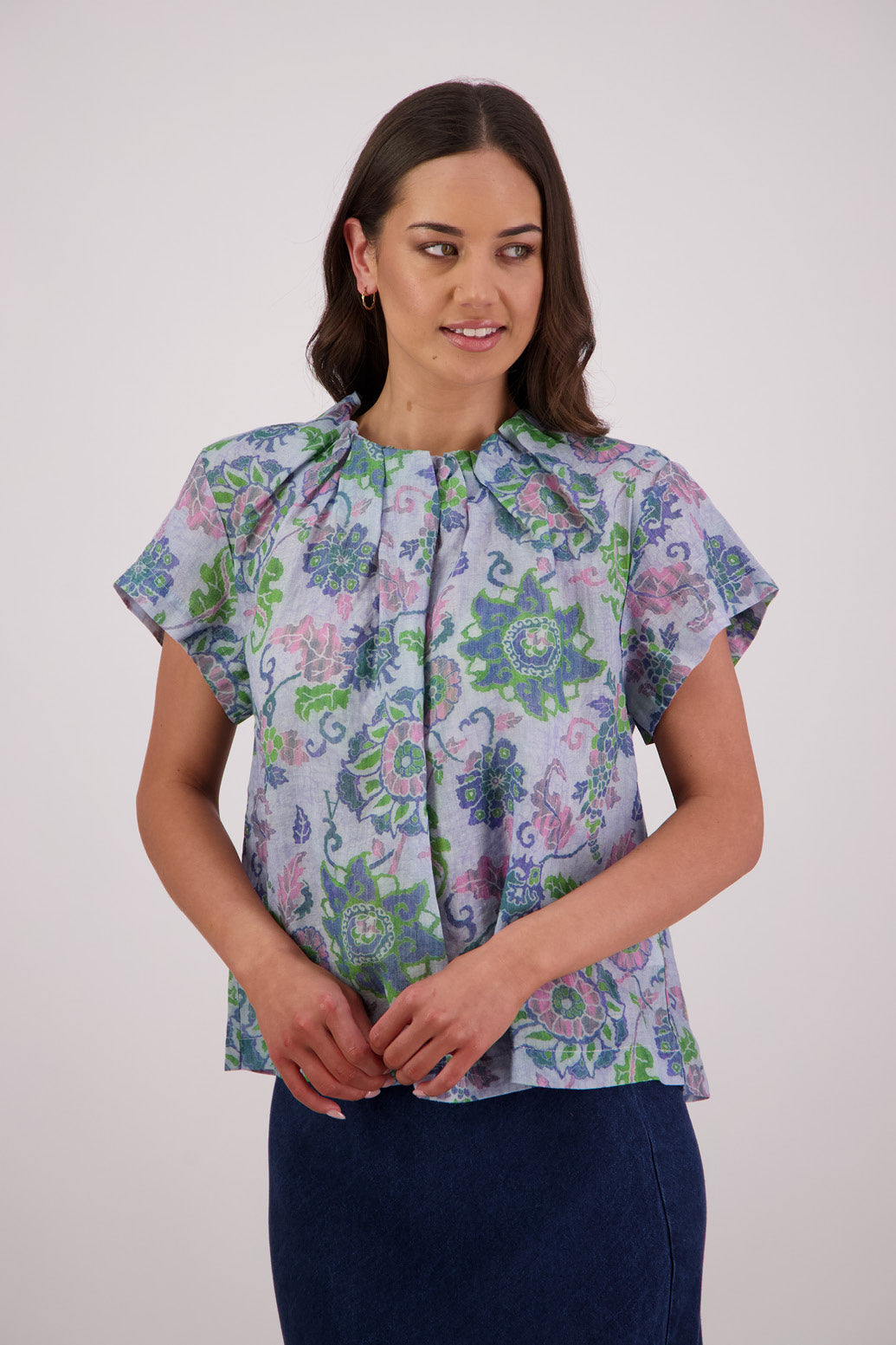 Briarwood Pia Top - Blue Floral
