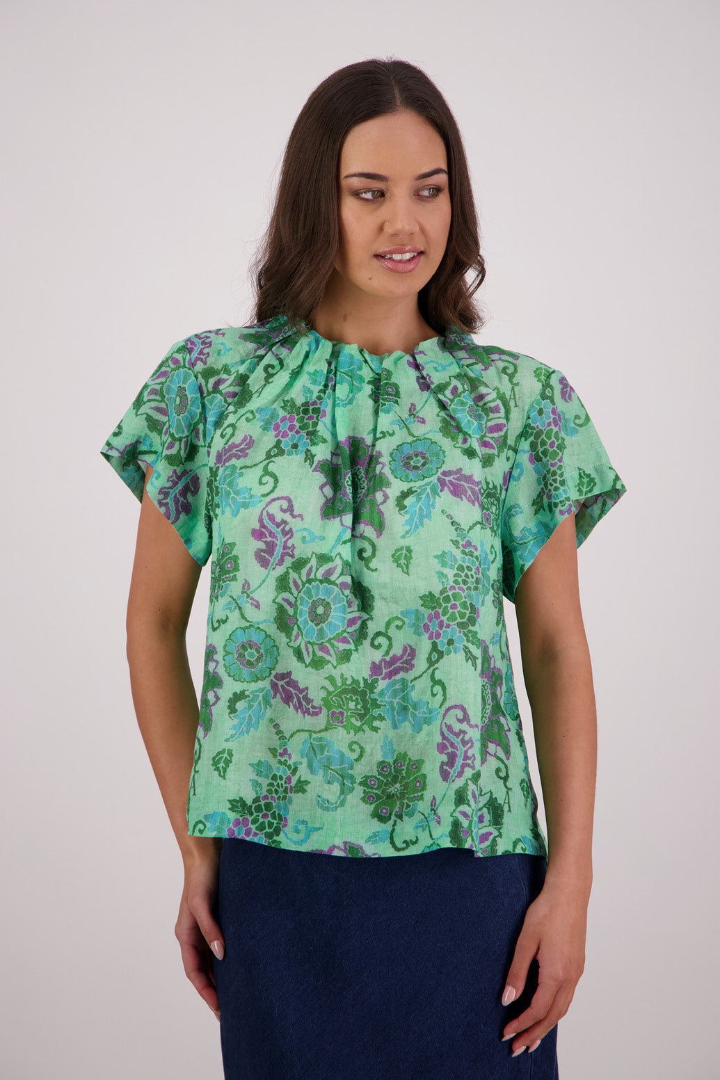 Briarwood Pia Top - Green Floral
