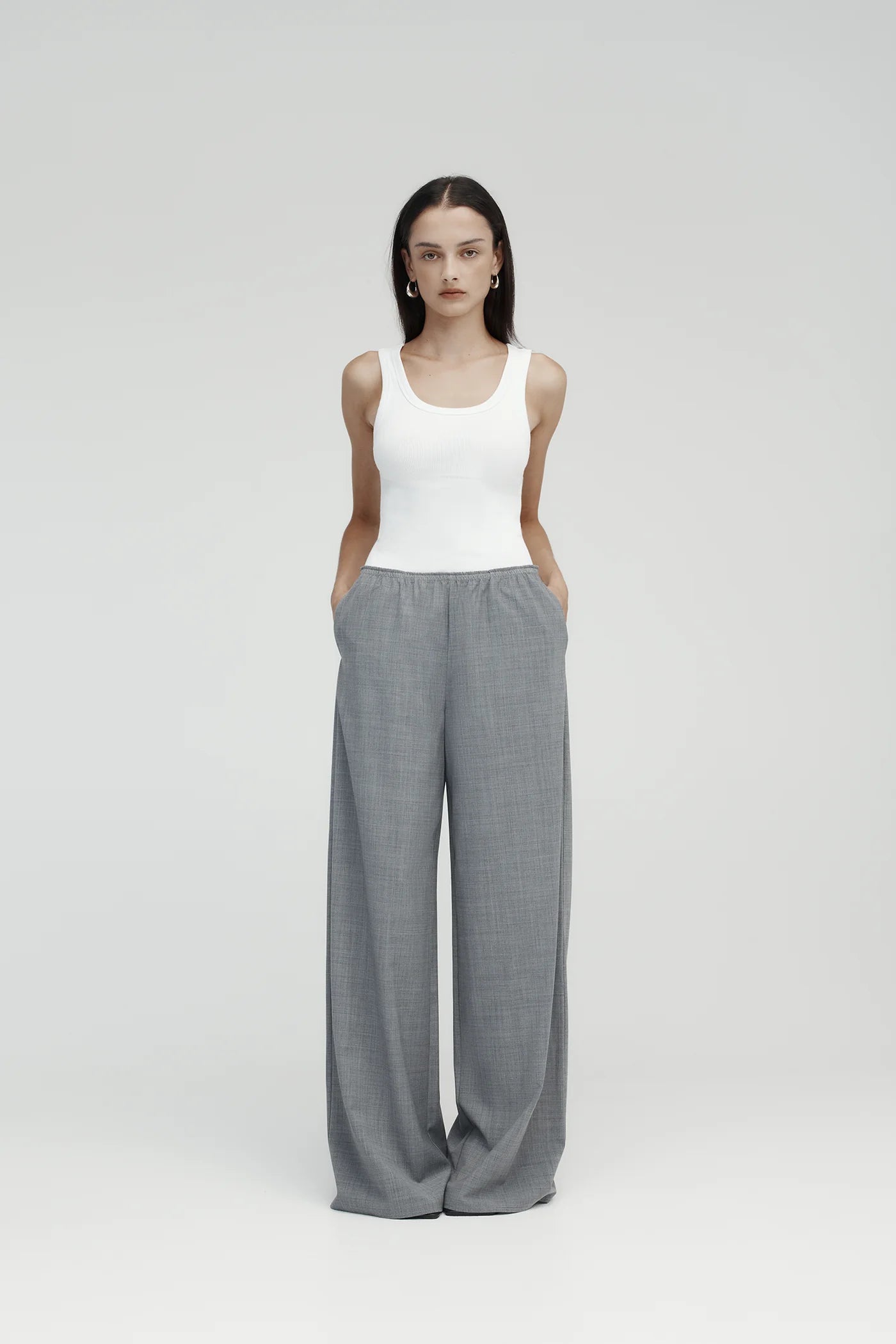 Rebe Pull On Trouser - Grey