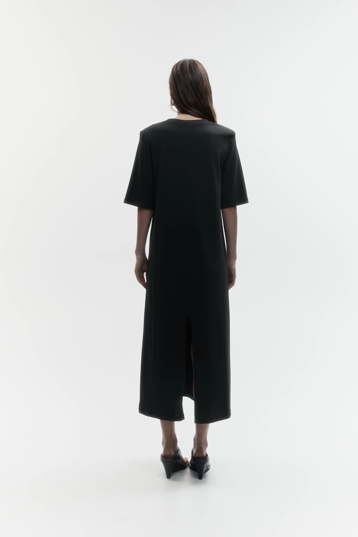 Cotton T-Shirt Dress - Black