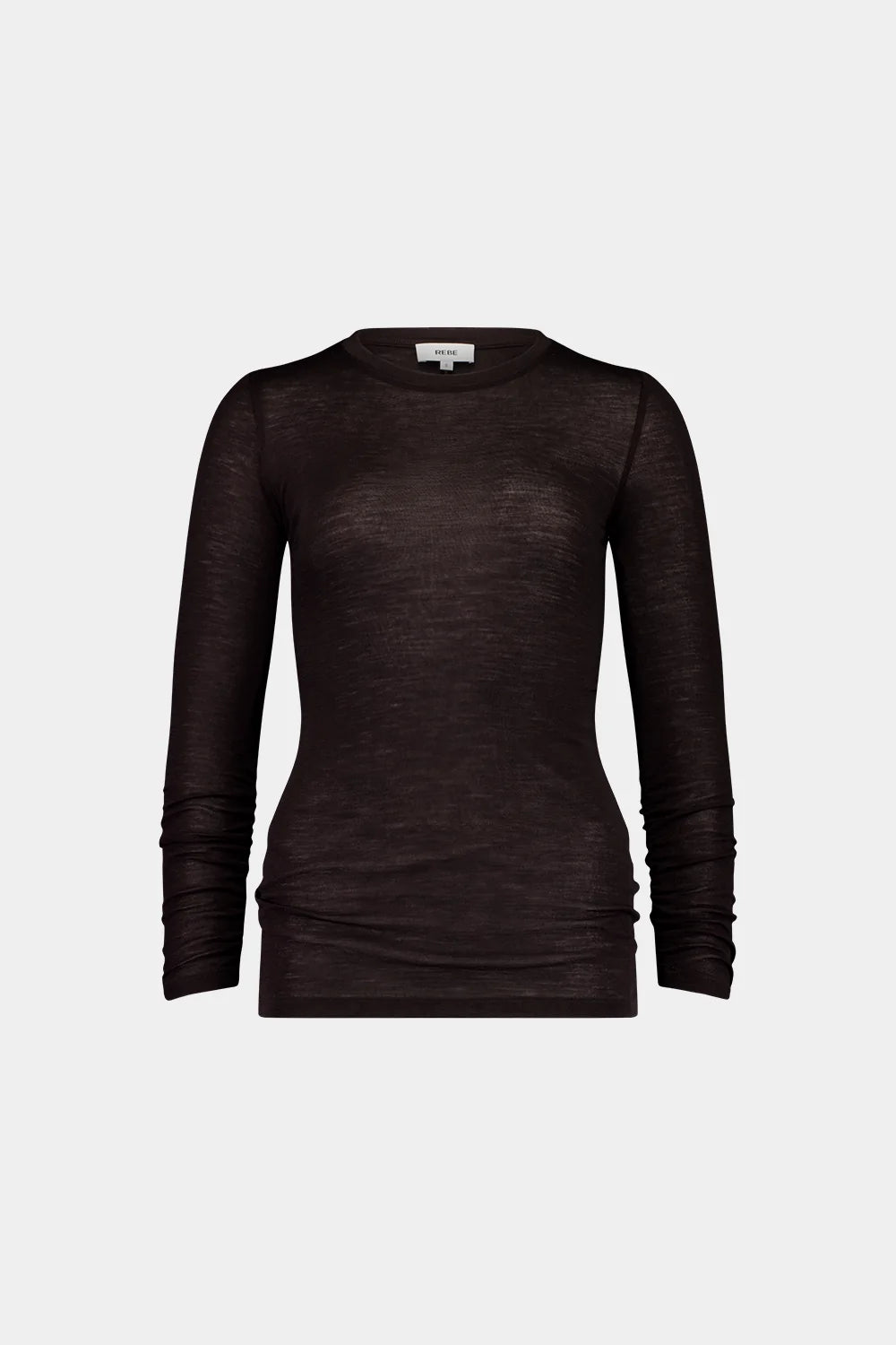 Rebe Long Sleeve Ruched Merino - Balsamic
