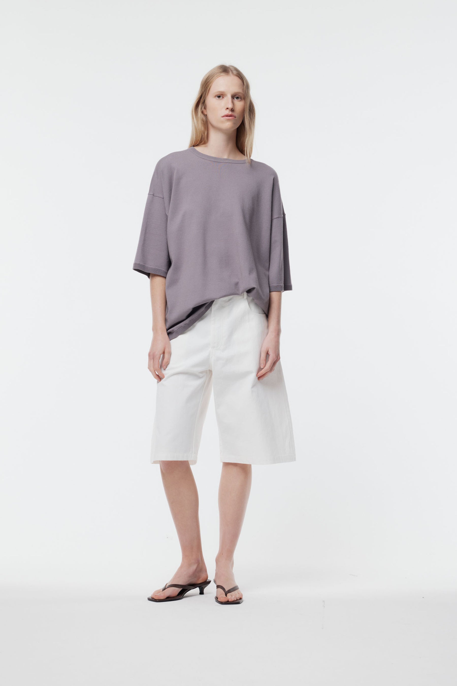 Gregory Marlon Knit Tee - Ash Lavender