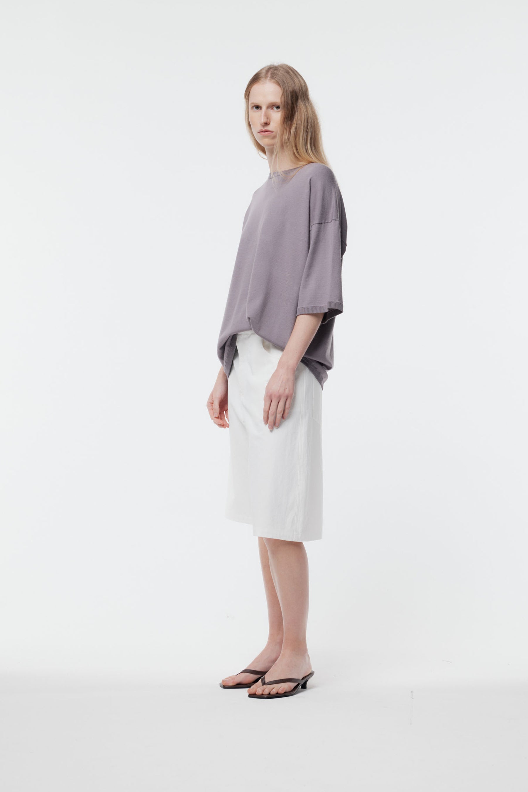 Gregory Marlon Knit Tee - Ash Lavender