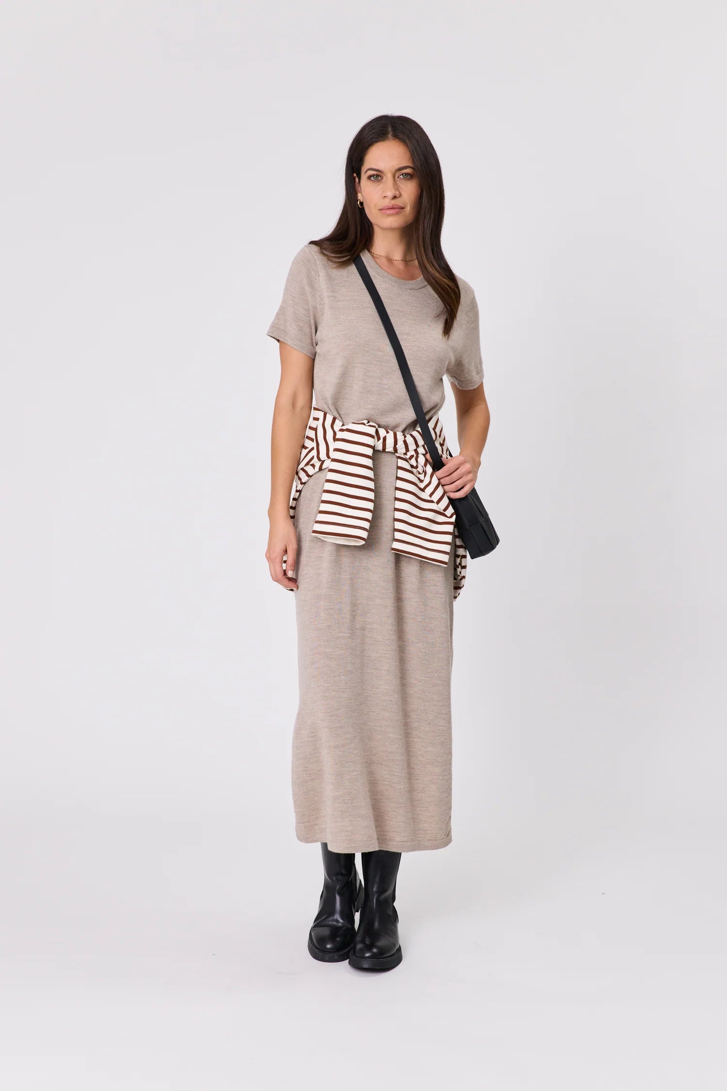 Marlow Serene Merino Dress - Latte