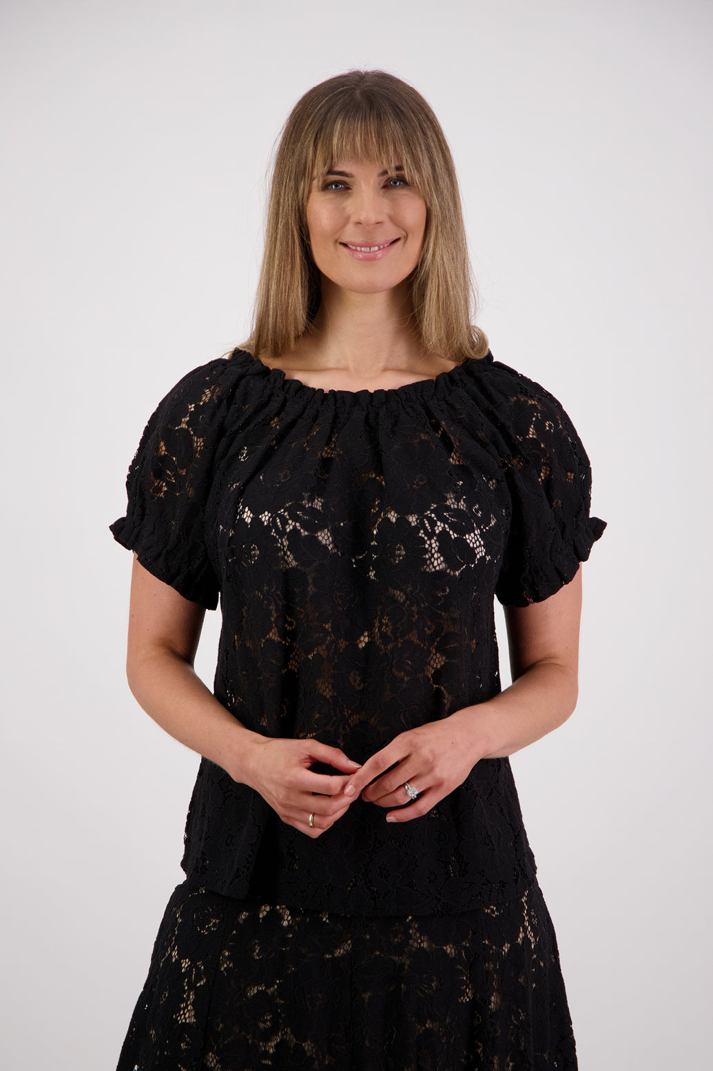 Serenity Lace Top - Black