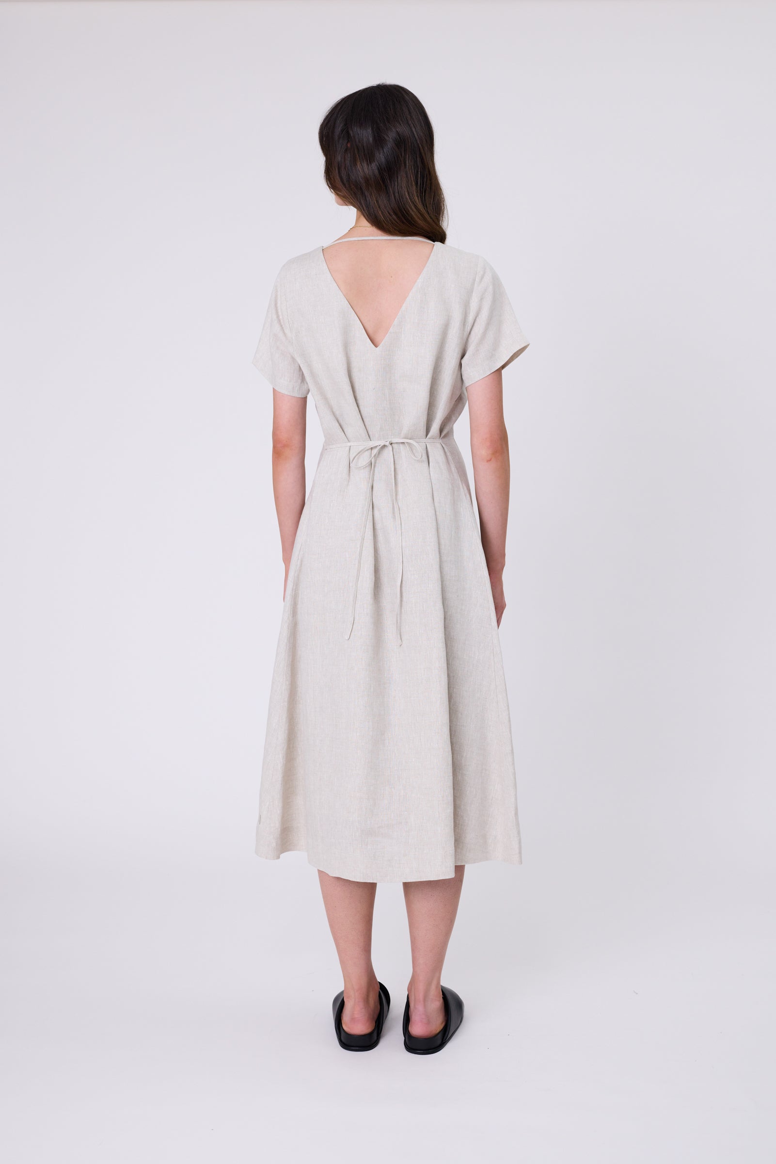 Seville Linen Dress - Natural