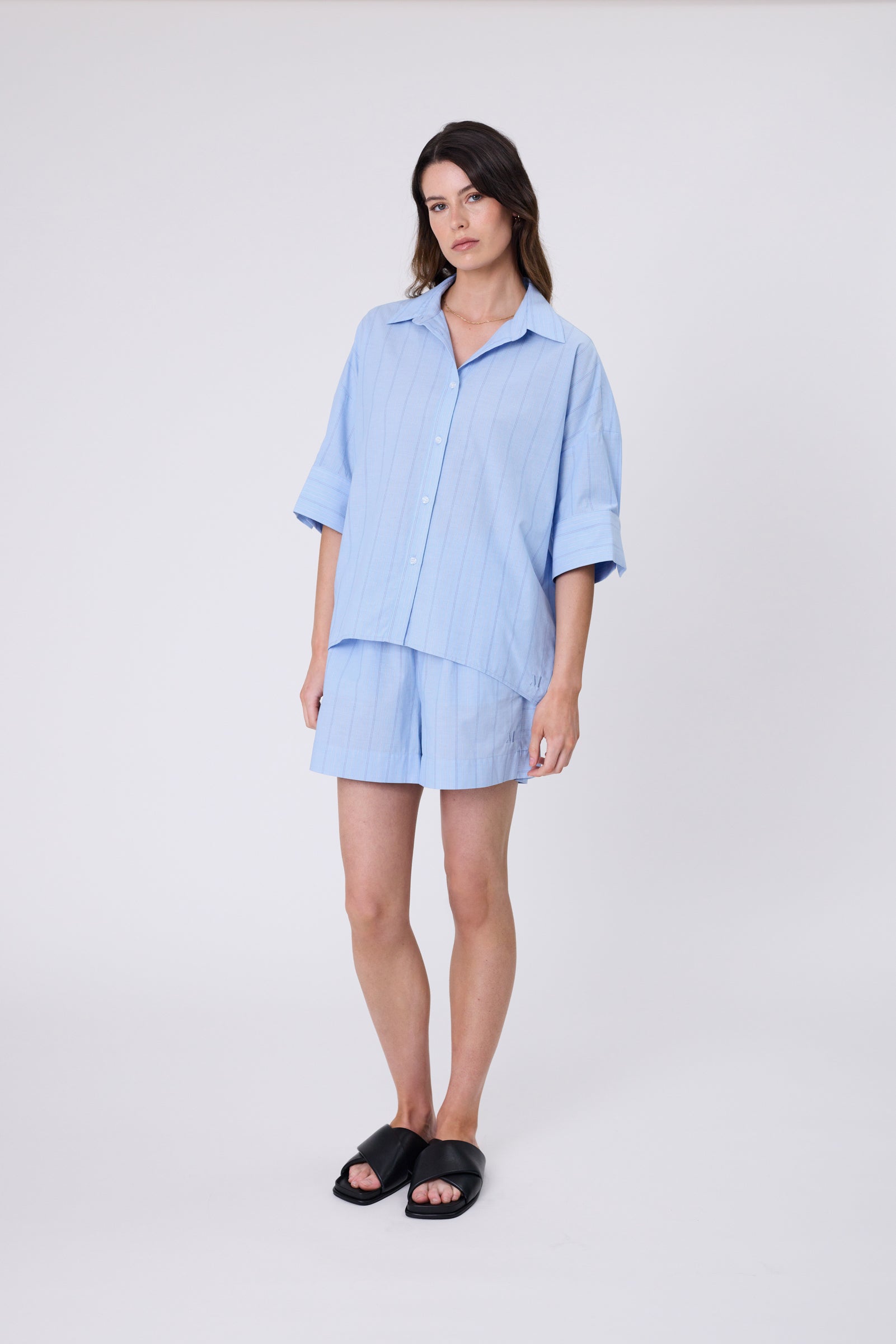 Shoreline Short - Blue Stripe