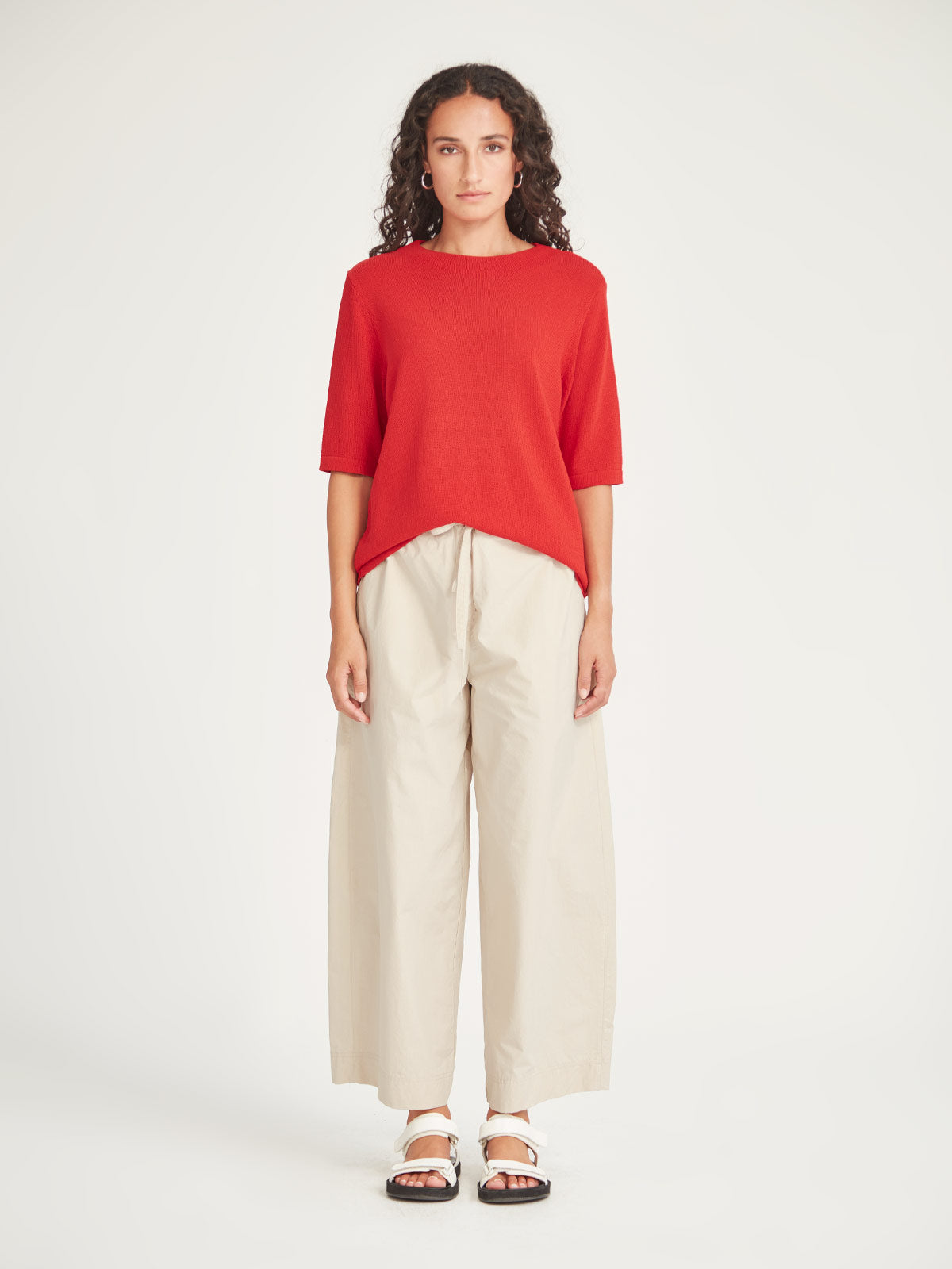 Echo Knit Tee - Scarlet