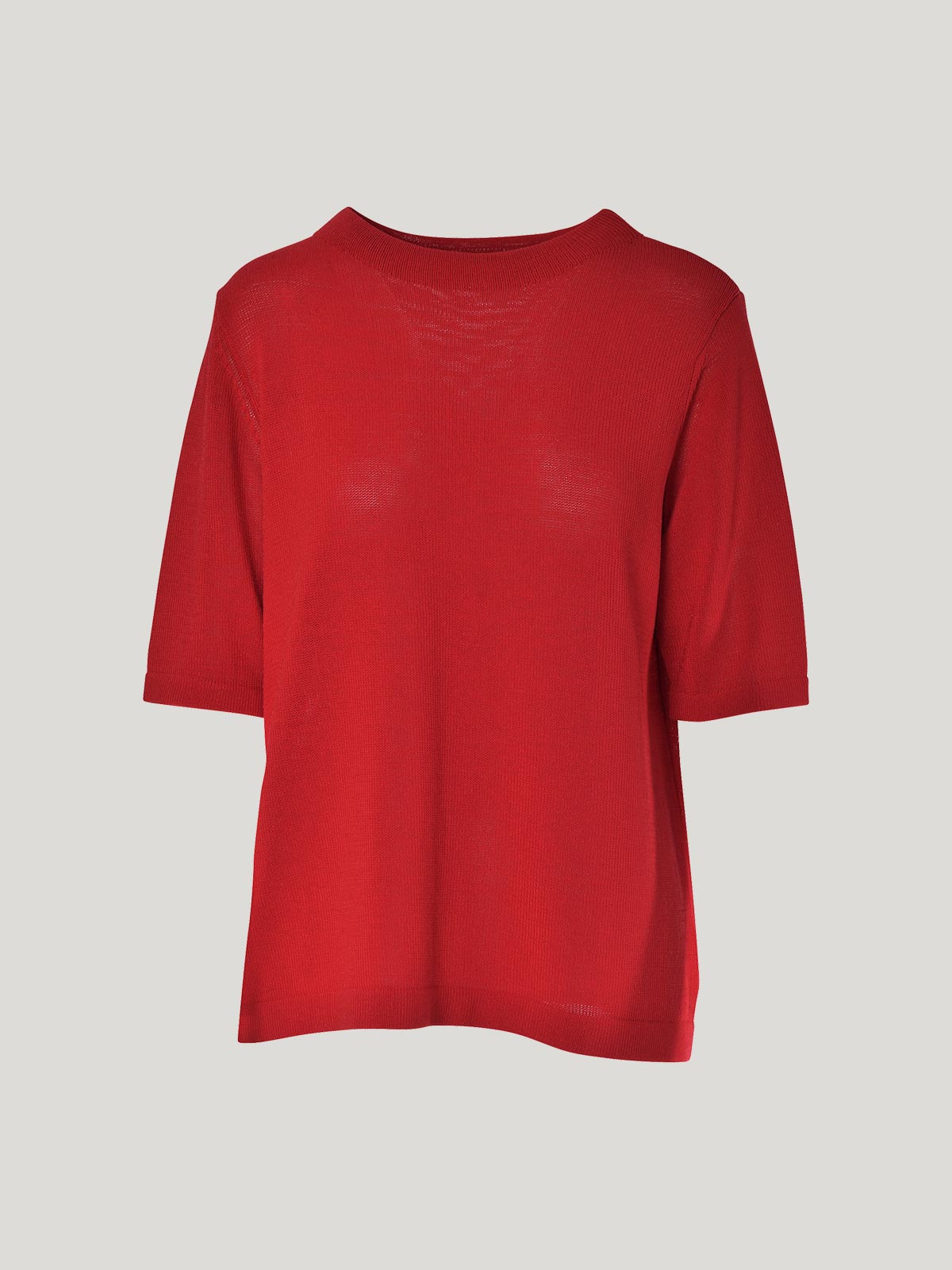 Echo Knit Tee - Scarlet