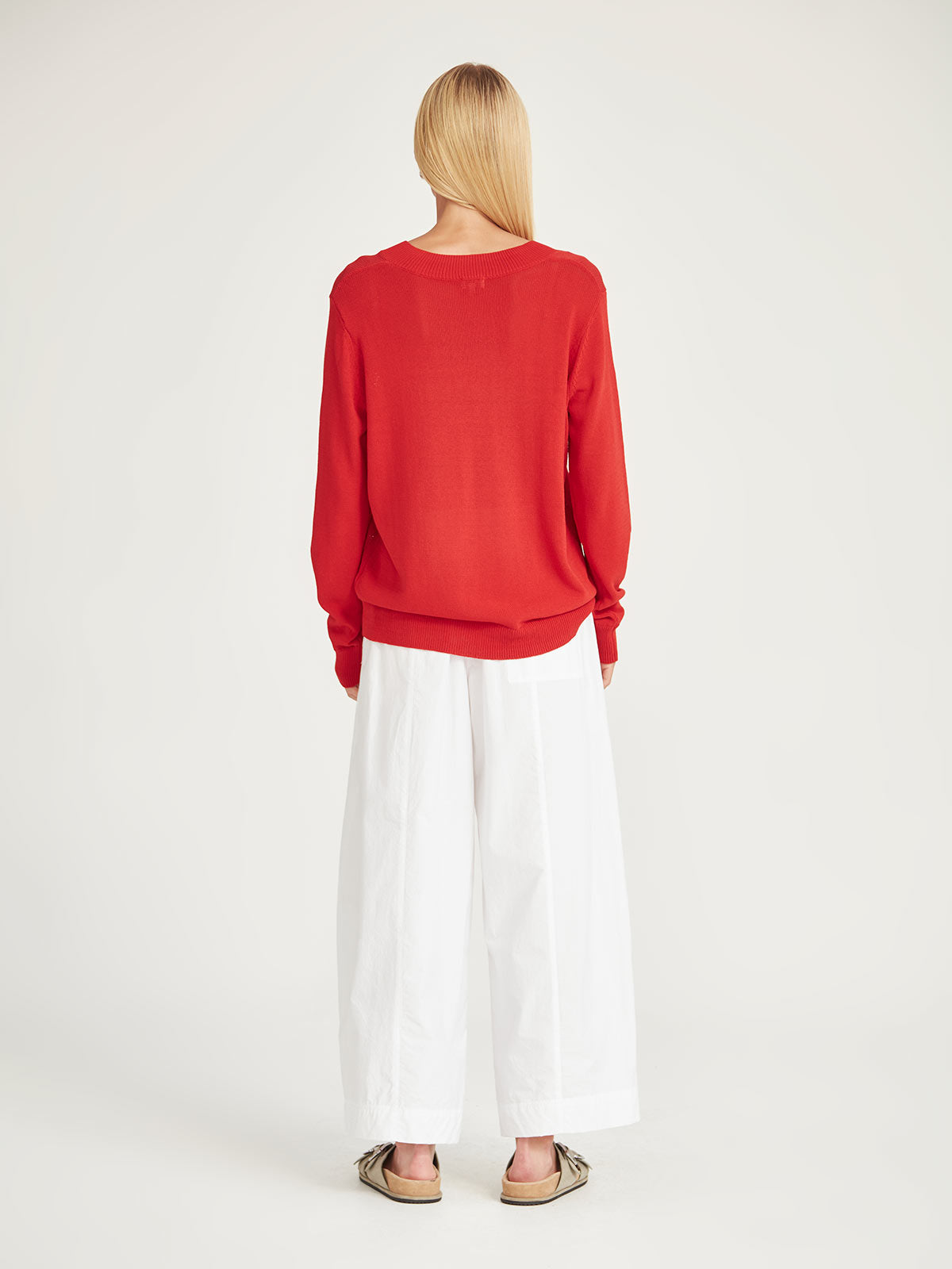 Carnival V Neck Sweater - Scarlet