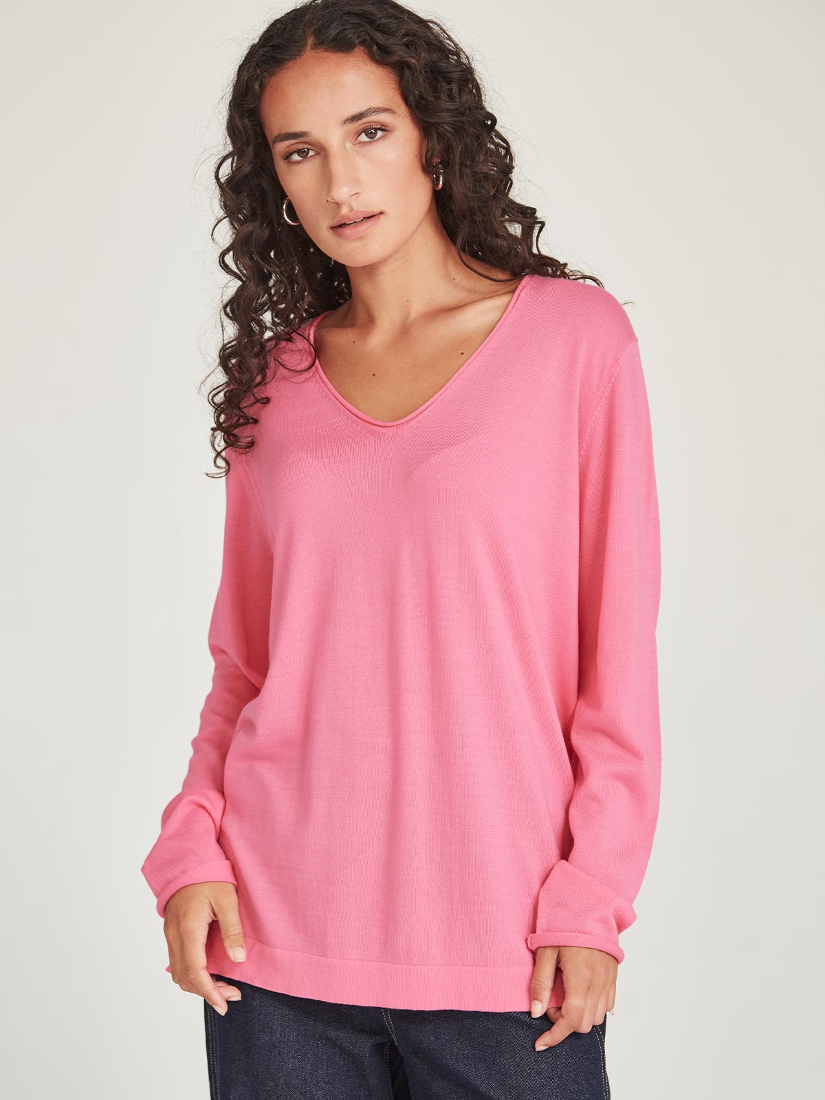 Vinnie V-Neck - Pink Sherbert