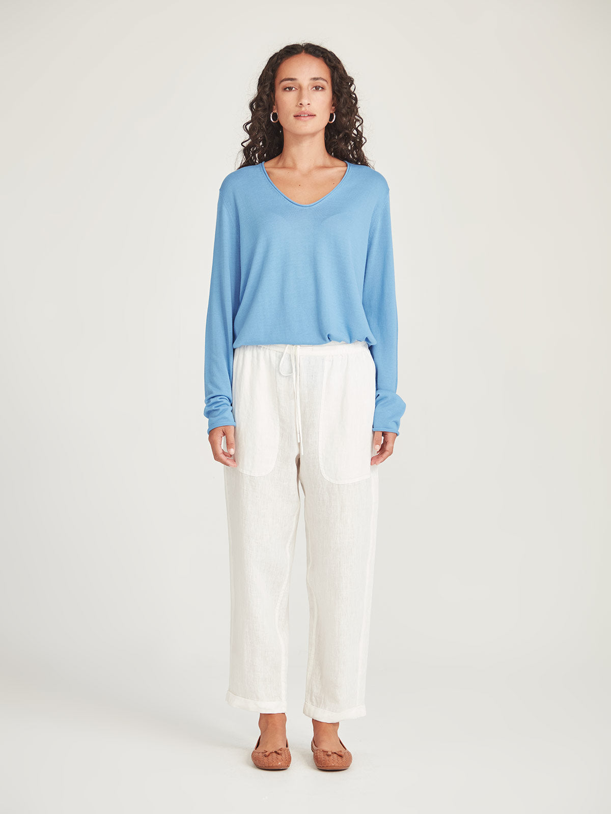 Vinnie V-Neck - Sky Blue