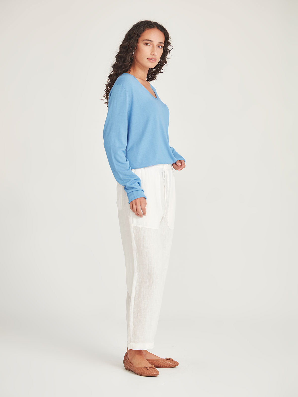 Vinnie V-Neck - Sky Blue