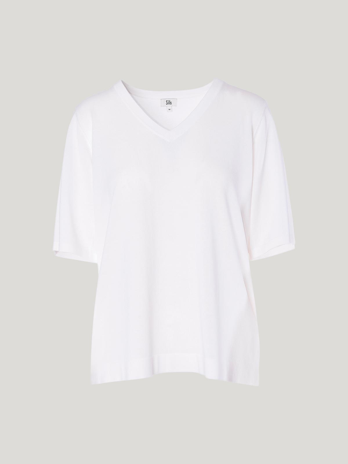 Vera V-Knit Tee - White