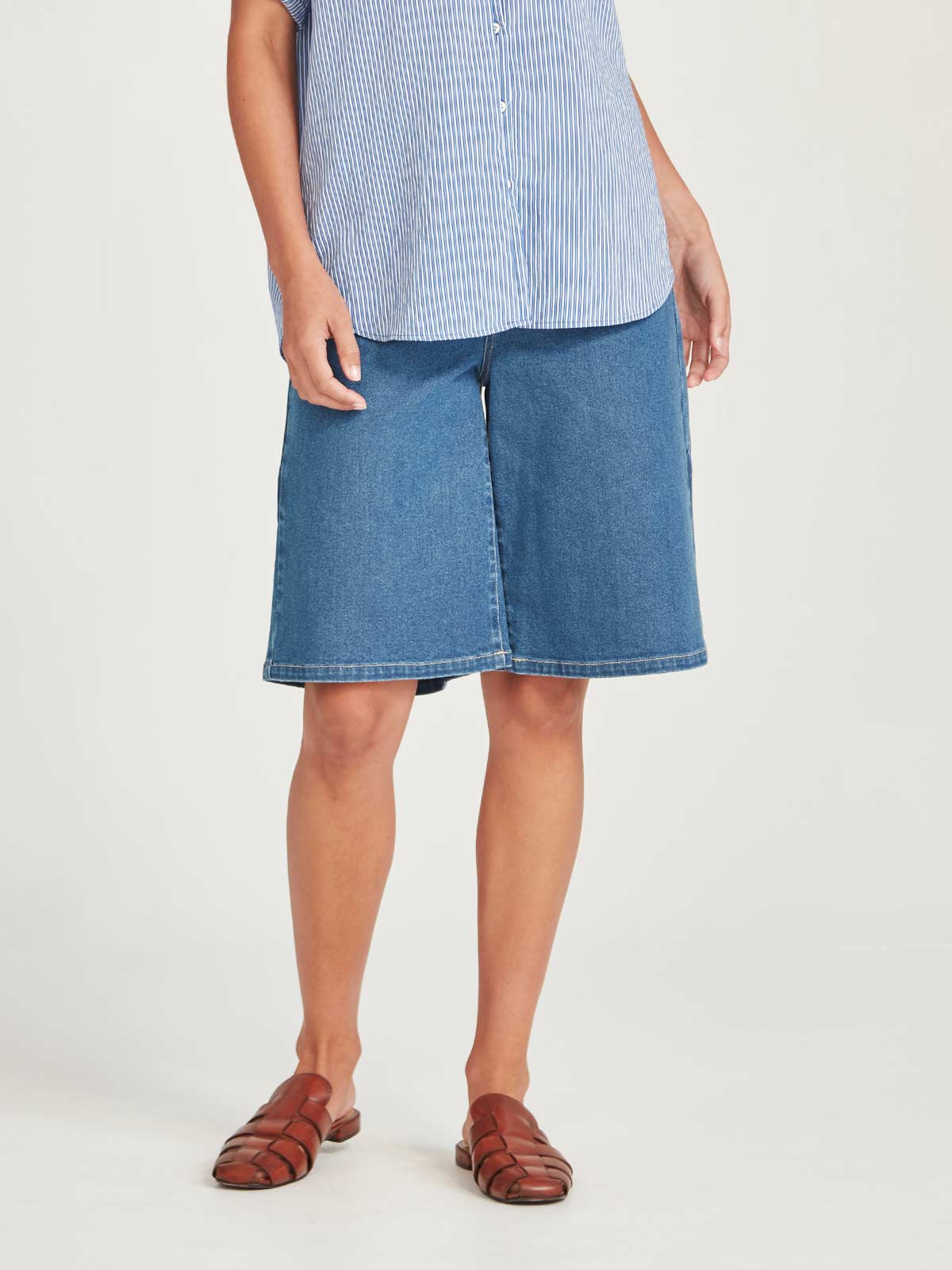 Bethany Denim Short - Mid Wash