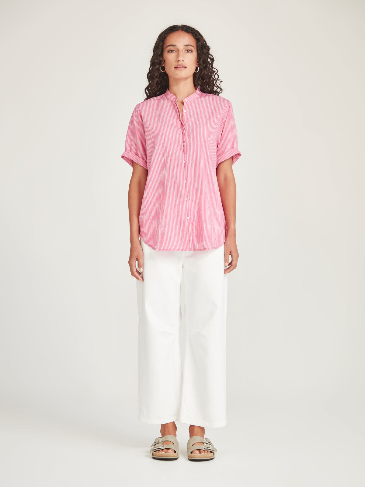 Flynn Stripe Shirt - Pink/Red Stripe